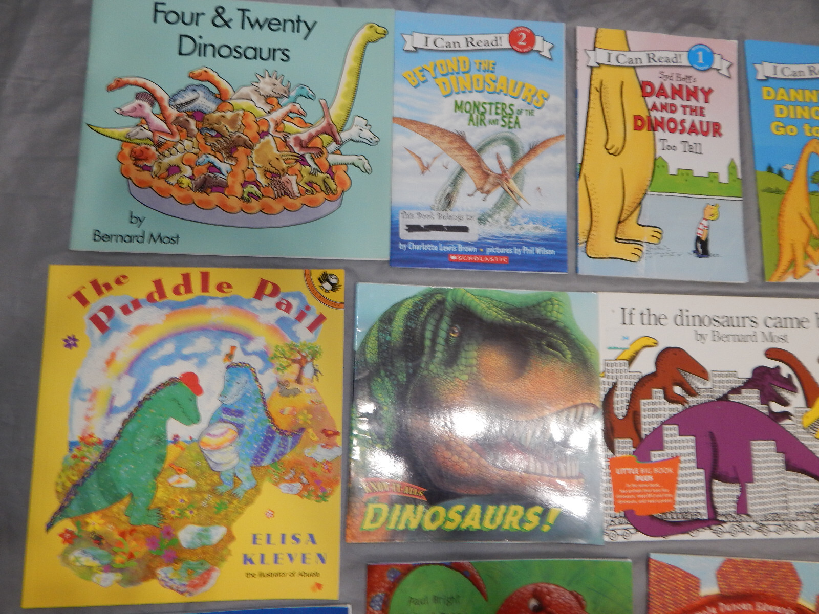 16 kids books DINOSAURS THEMED bulk lot danny crunch munch train galore t-rex