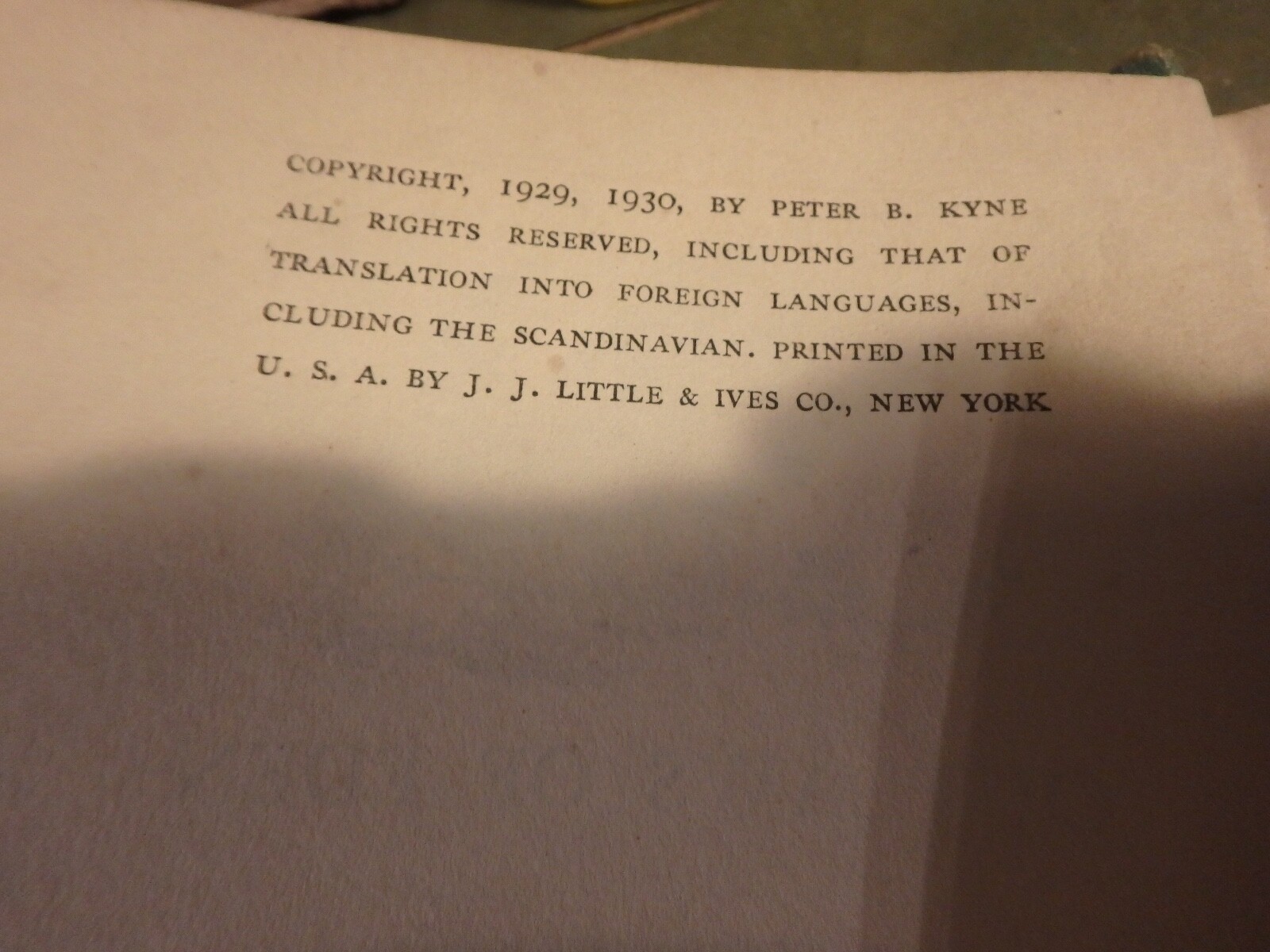 2H- 1930 edition- HB- OUTLAWS of EDEN by Peter B. KYNE -341 pages