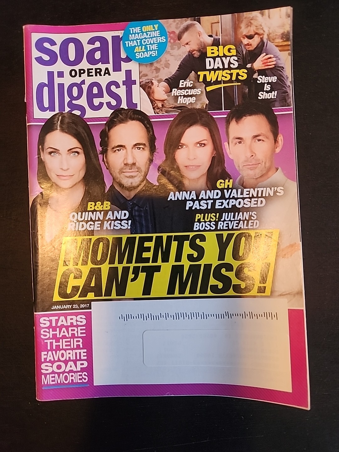 Soap Opera Digest 5-Pack Jan 23, 2017 To Feb 20, 2017