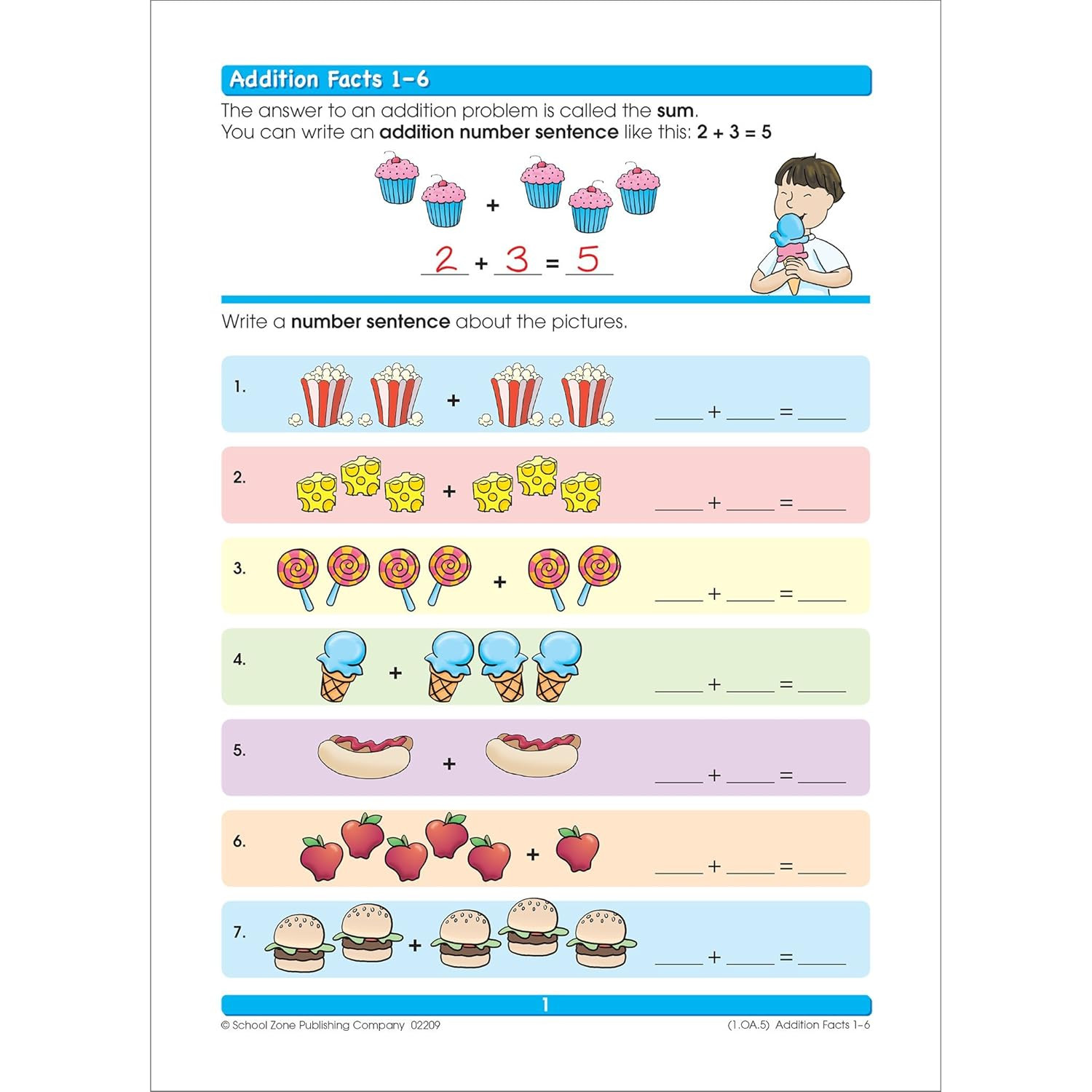 School Zone Addition & Subtraction Workbook: 64 Pages, 1St Grade, 2Nd Grade, …