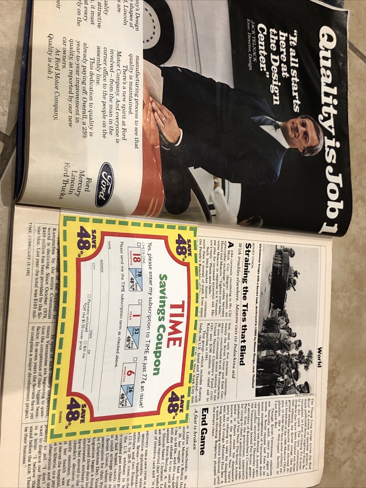 TIME MAGAZINE FEBRUARY 15, 1982 STEVE JOBS APPLE COMPUTERS STRIKING IT RICH RARE