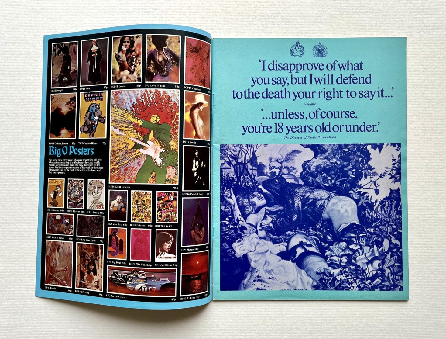 OZ MAGAZINE No.36 with Janis Joplin poster