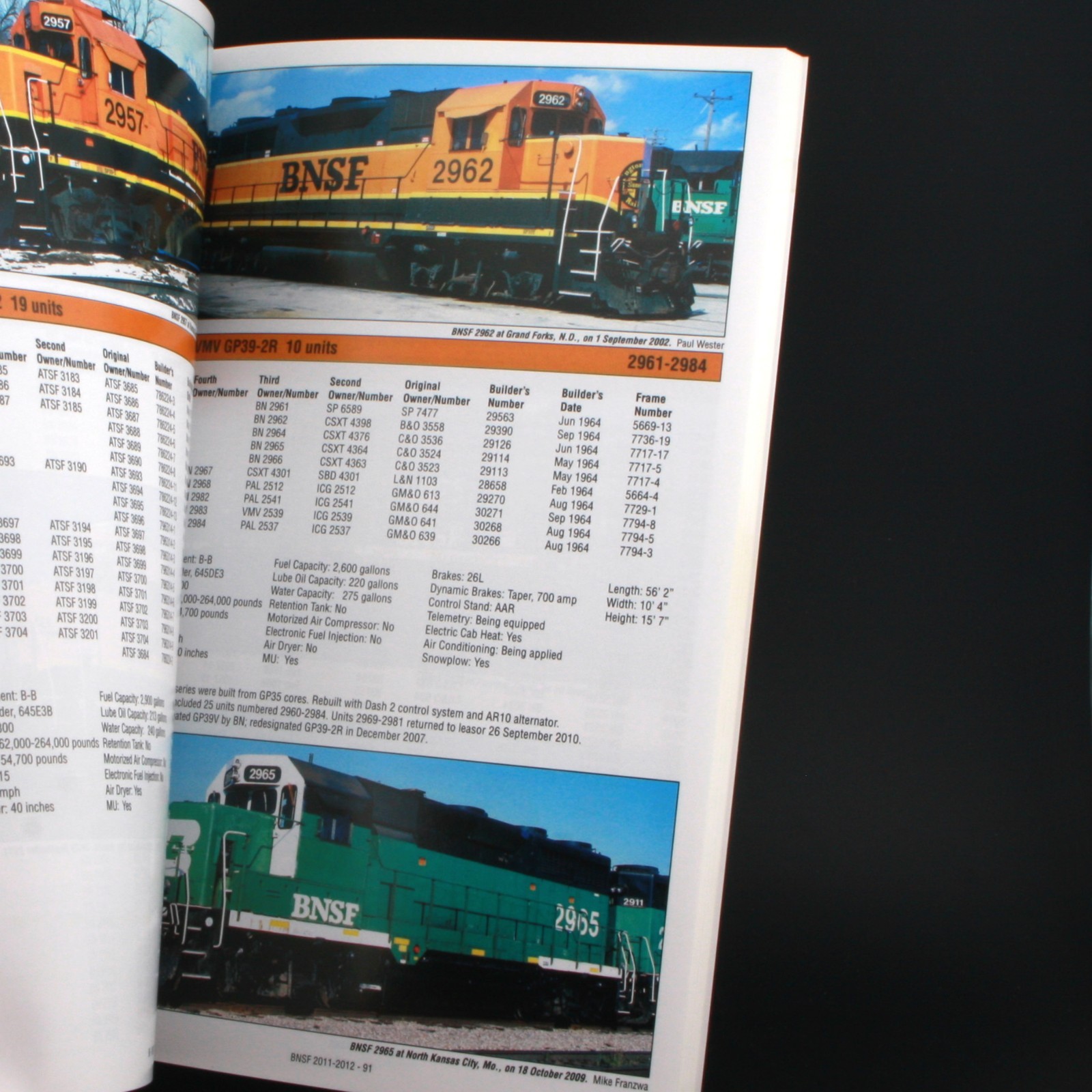 BNSF Railway Locomotive Directory 2011-2012 Softcover Book by Paul Wester
