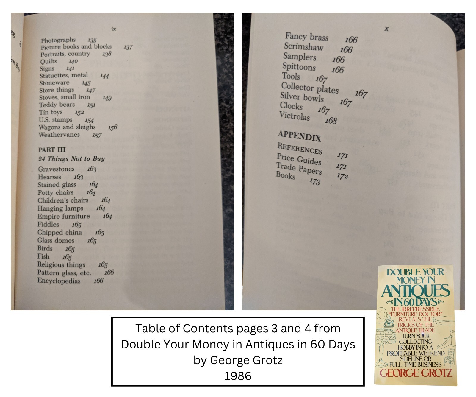 Books on Antique Collecting, Lot of 3; Published 1946, 1969, 1986 (Titles Below)