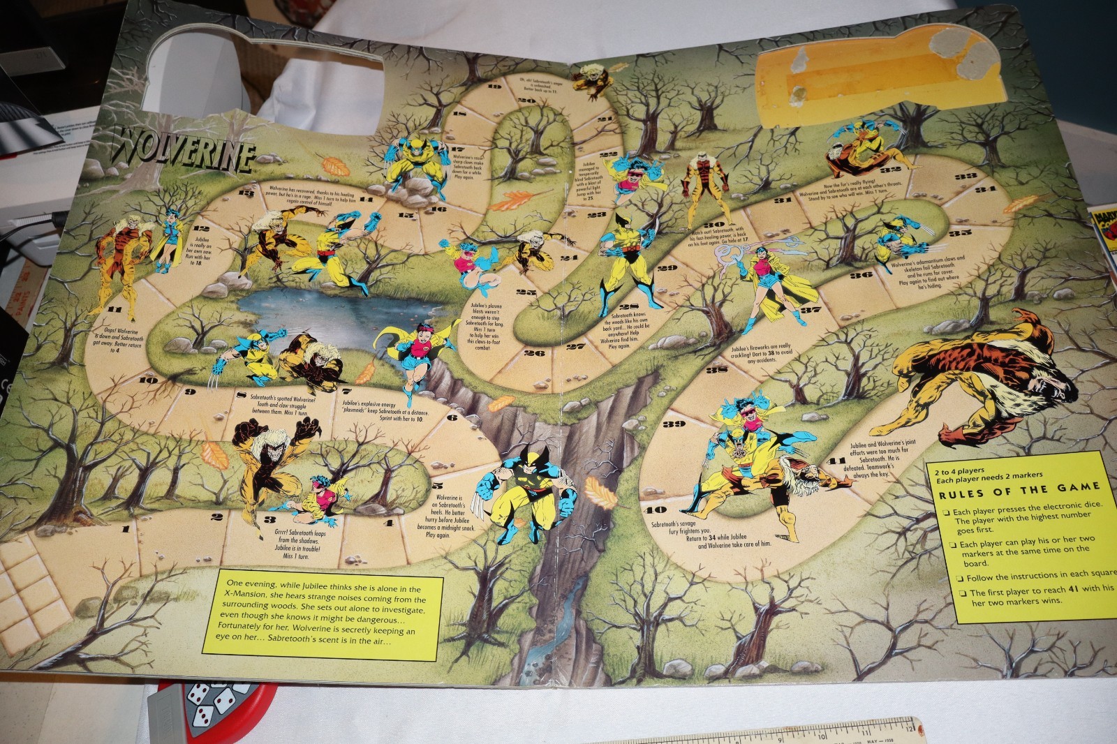 Marvel Comics Super Heroes Giant Game Board Book 1994 Tormont TESTED WORKS RARE