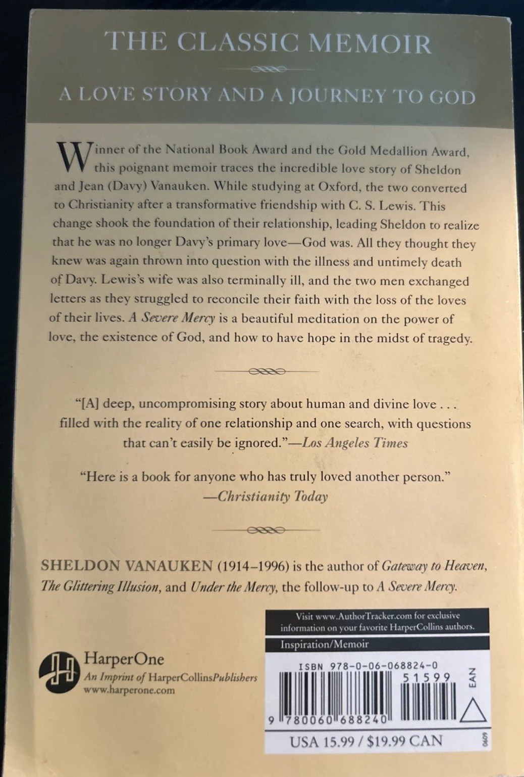 Severe Mercy by Sheldon Vanauken (2009, Trade Paperback). In Good Condition