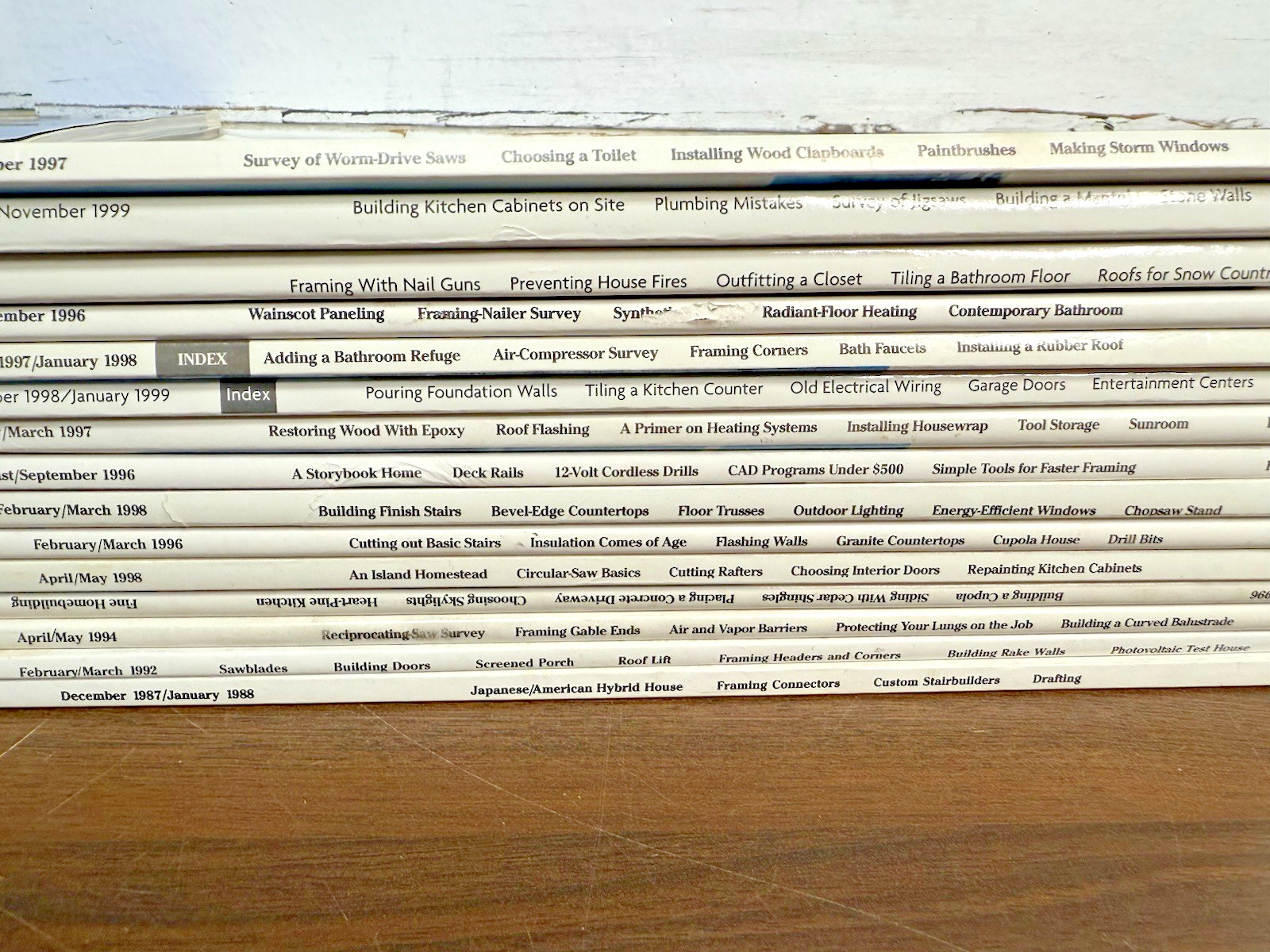 Tauton’s Fine Homebuilding Magazines Lot of 48 Magazines Years 1996-2005