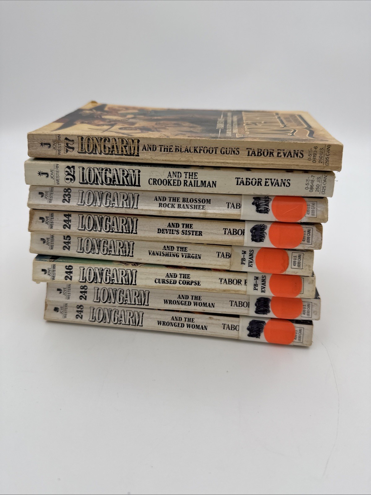 Longarm Western Paperback Lot of 37 Ex Library Reader Copies Jove Series