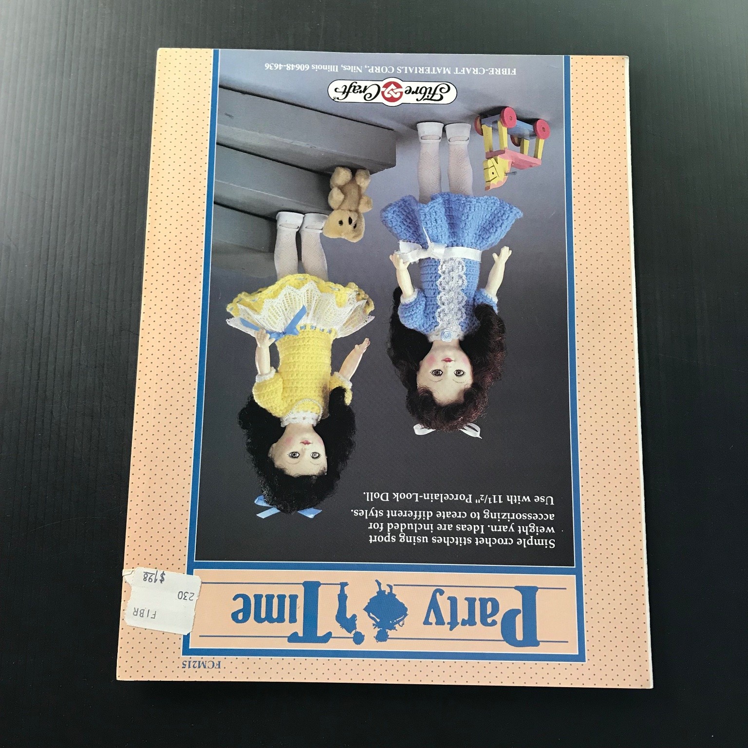 Party Time Fibre-Craft FCM215 1990 Crochet Patterns 11.5″ Porcelain-Look Doll