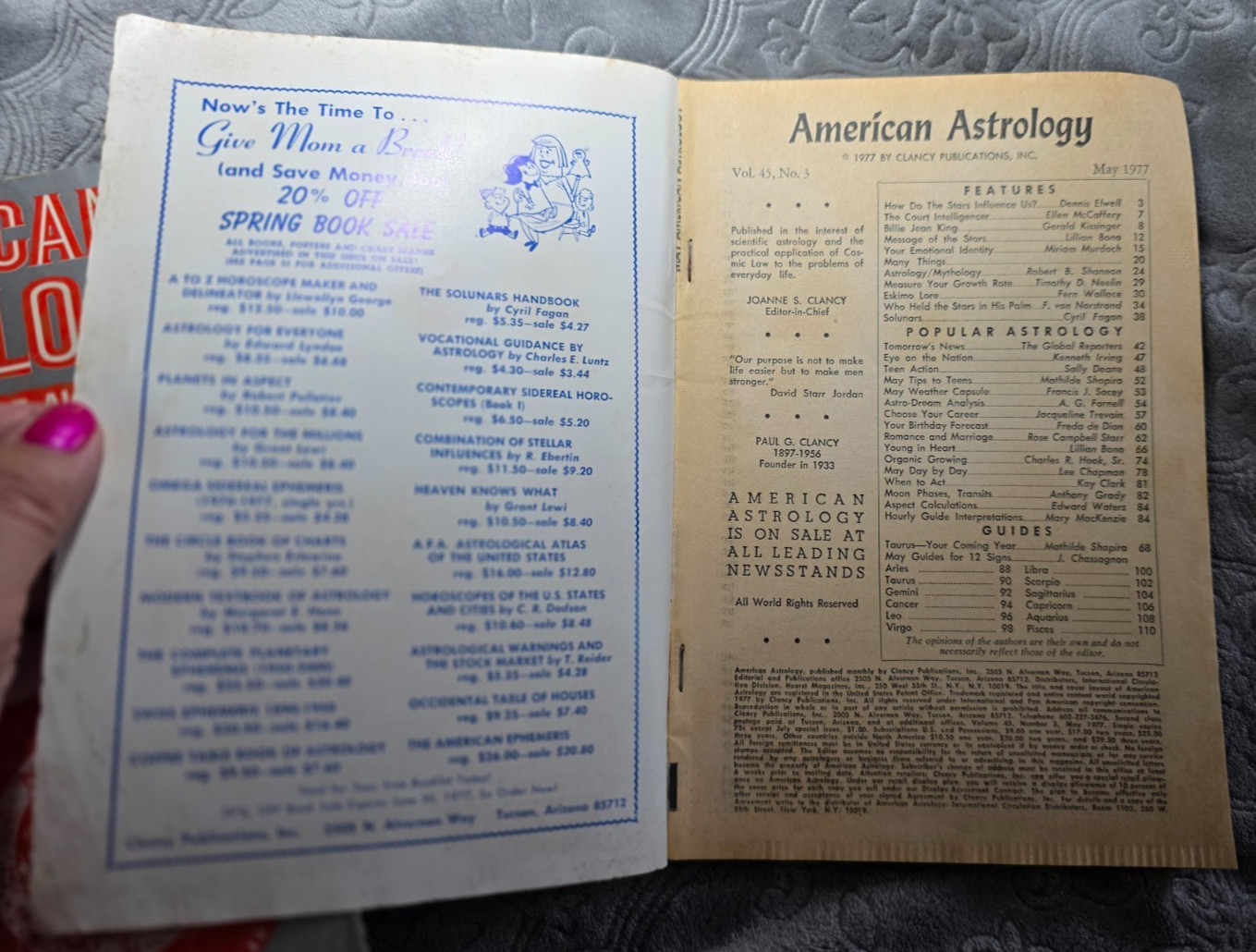 Horoscope & American Astrology 1976-1978 Magazine LOT of 10 Psychic Zodiac Vint.