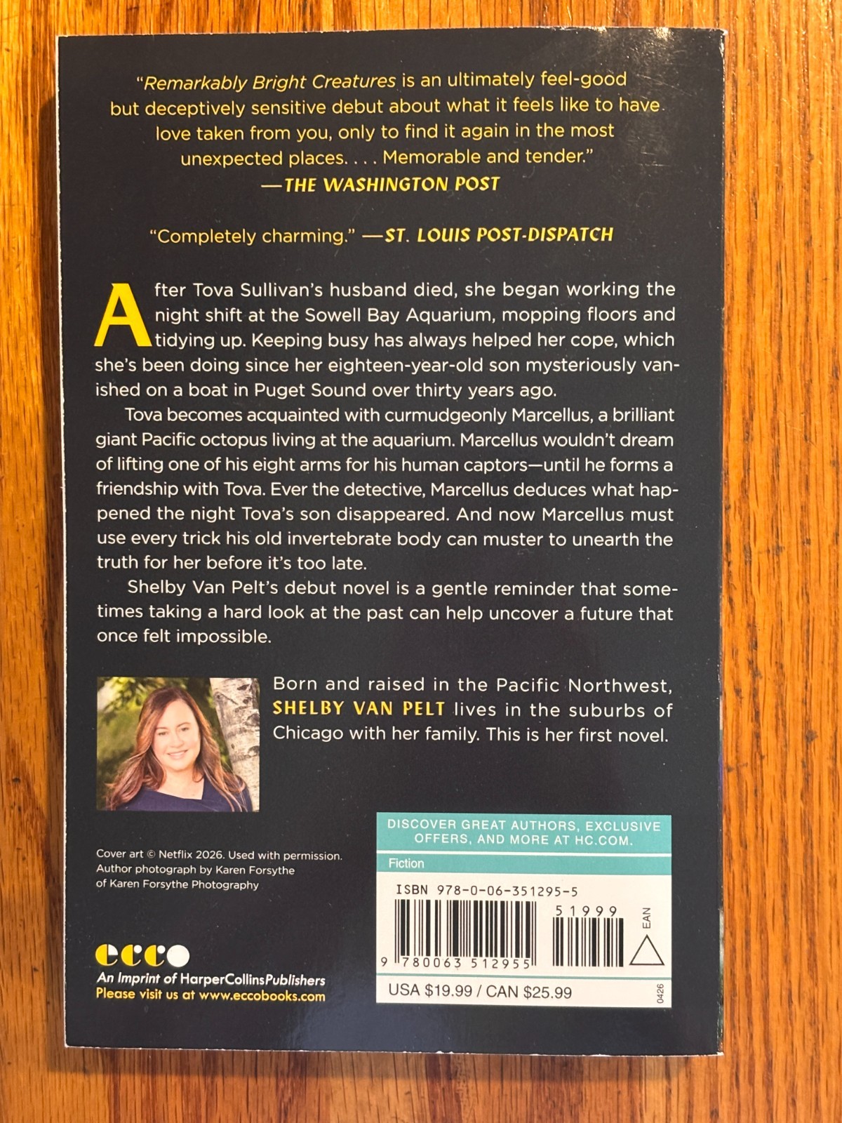 Movie Tie-In Trade Paperback Shelby Van Pelt’s REMARKABLY BRIGHT CREATURES