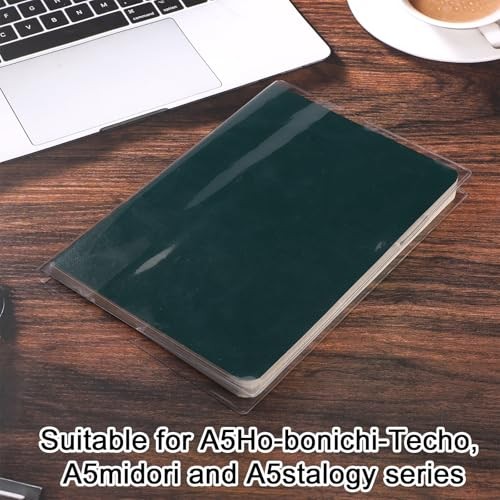 A5 Clear Book Cover for Ho-Bonichi-Techo Midori Stalogy, 5.9×8.6in/15x22cm