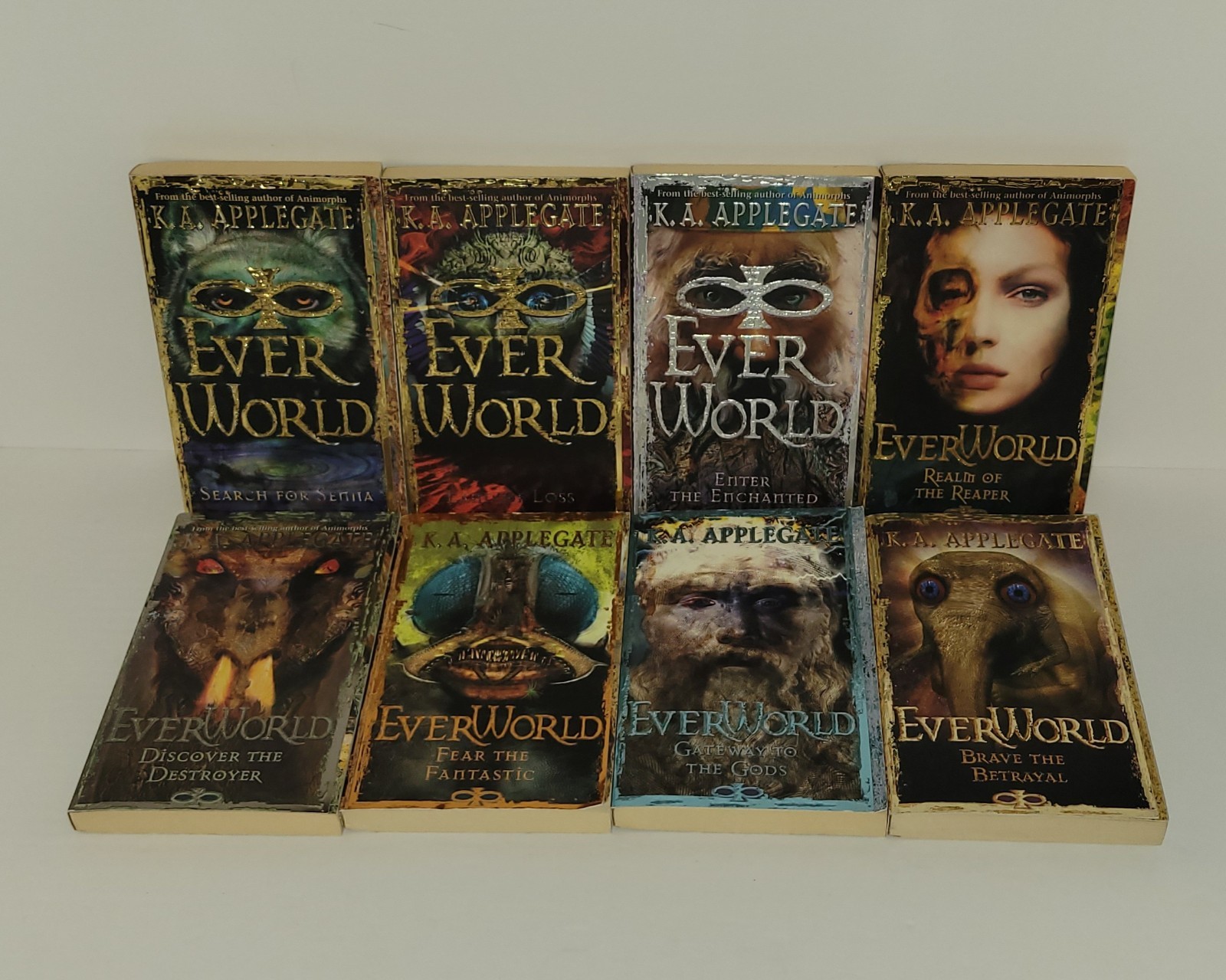 Everworld Books 1-8 Lot Complete Run YA Fantasy K.A. Applegate Vintage Paperback