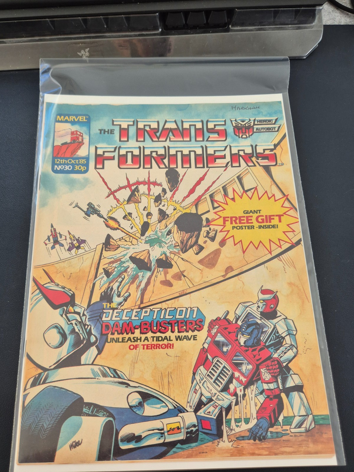 G1 Transformers #30 Marvel UK (1985), very good condition, bagged and boarded