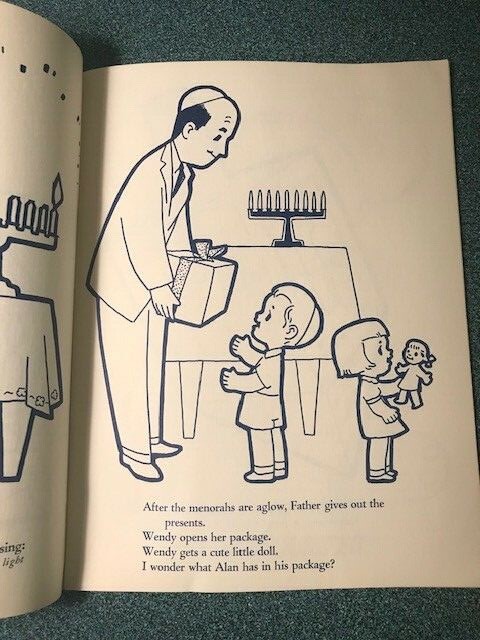 Vintage 1955 “My Dreidle Coloring Book” by “KTAV” Publishing House (dreidel)