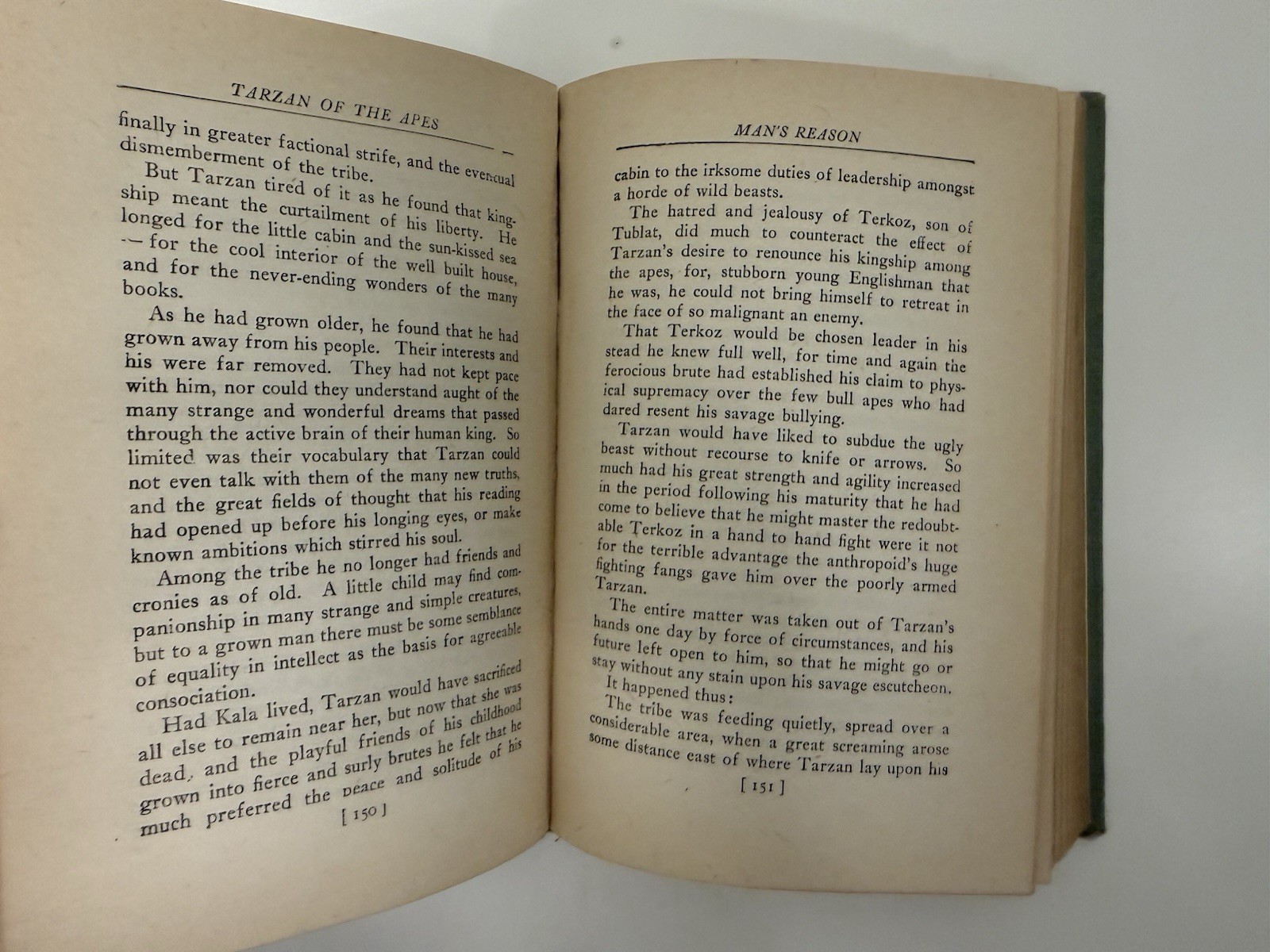 Tarzan of the Apes Edgar Rice Burroughs A.L. Burt Early HC 1914 Frontispiece