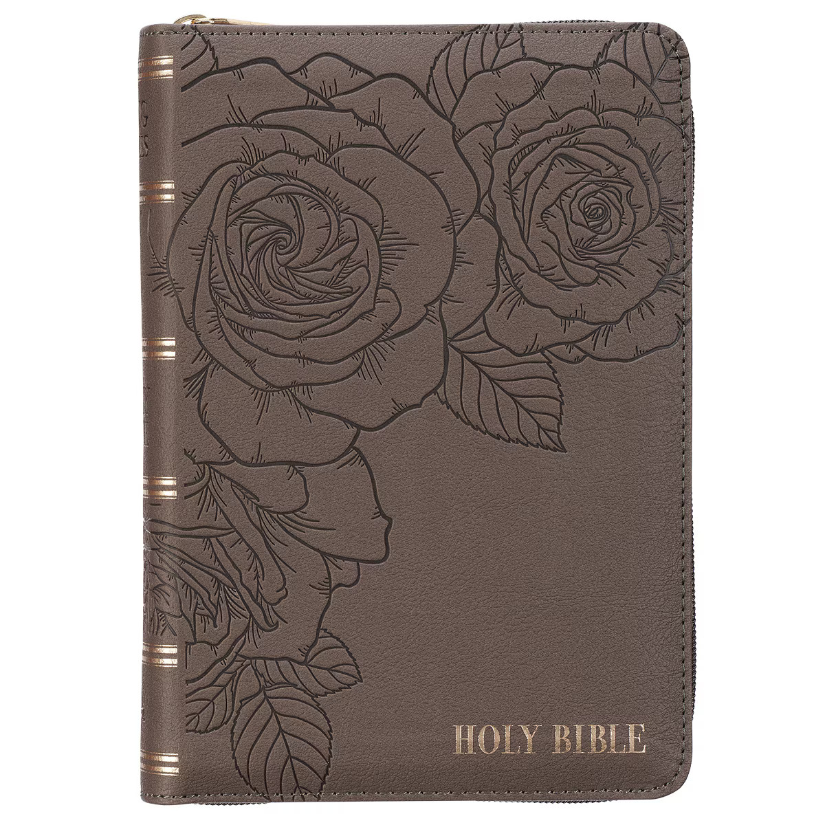KJV Holy Bible, Compact Large Print Vegan Leather Red Letter Edition – Ribbon