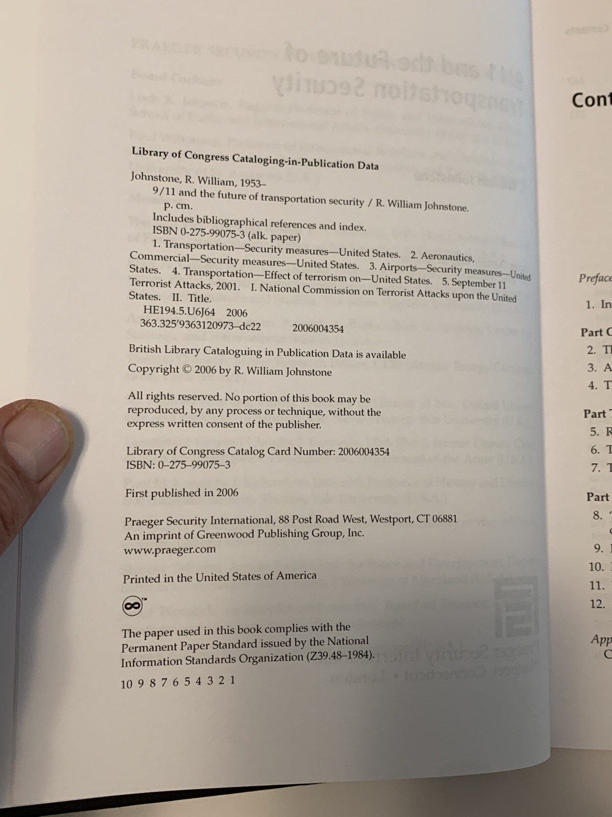 9/11 and the Future of Transportation Security by R. William Johnstone