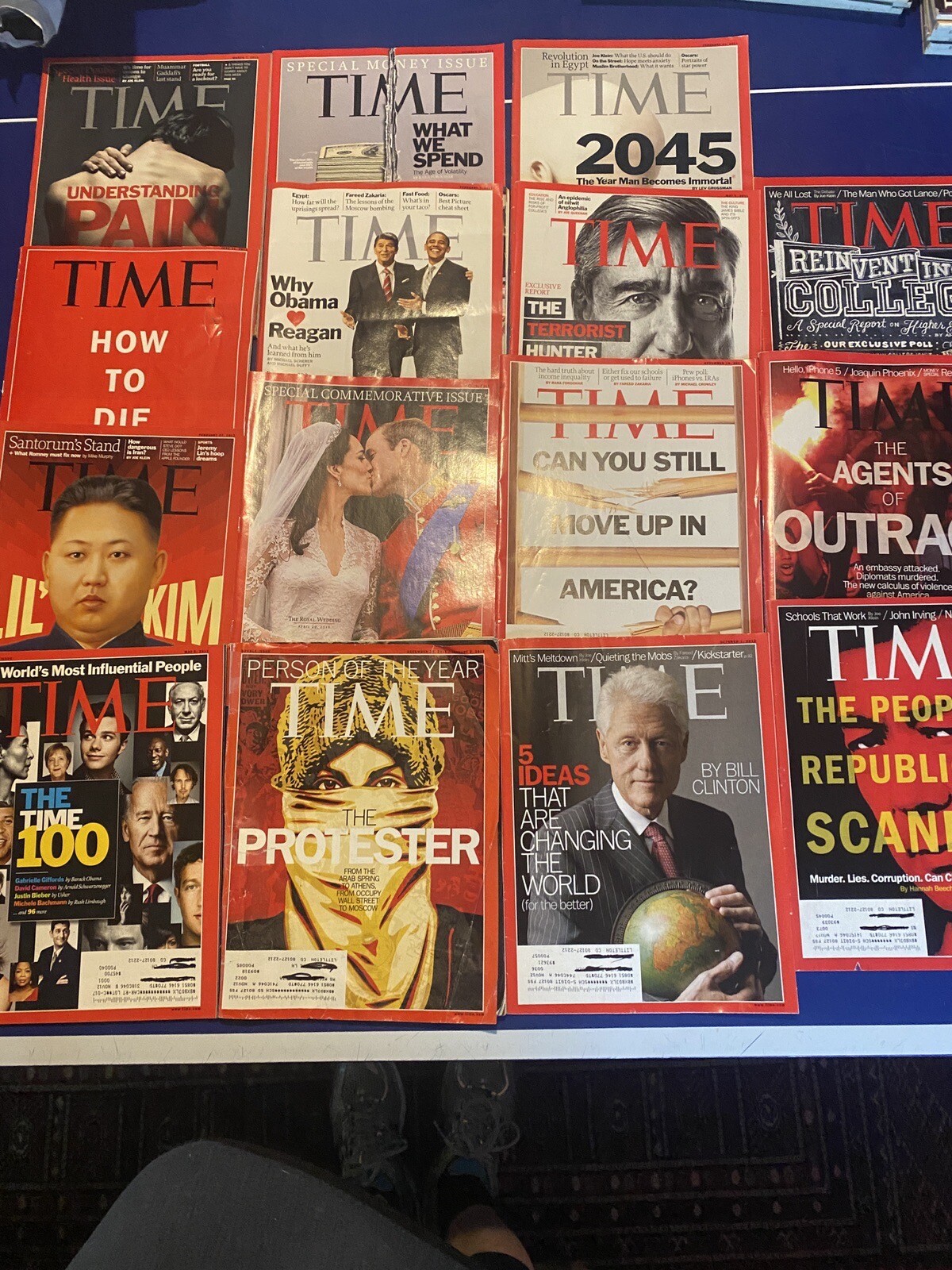 TIME MAGAZINES Lot Of 14 2011-2012 ISSUEs ~ ROYAL WEDDING,The Protester, 100 ppl