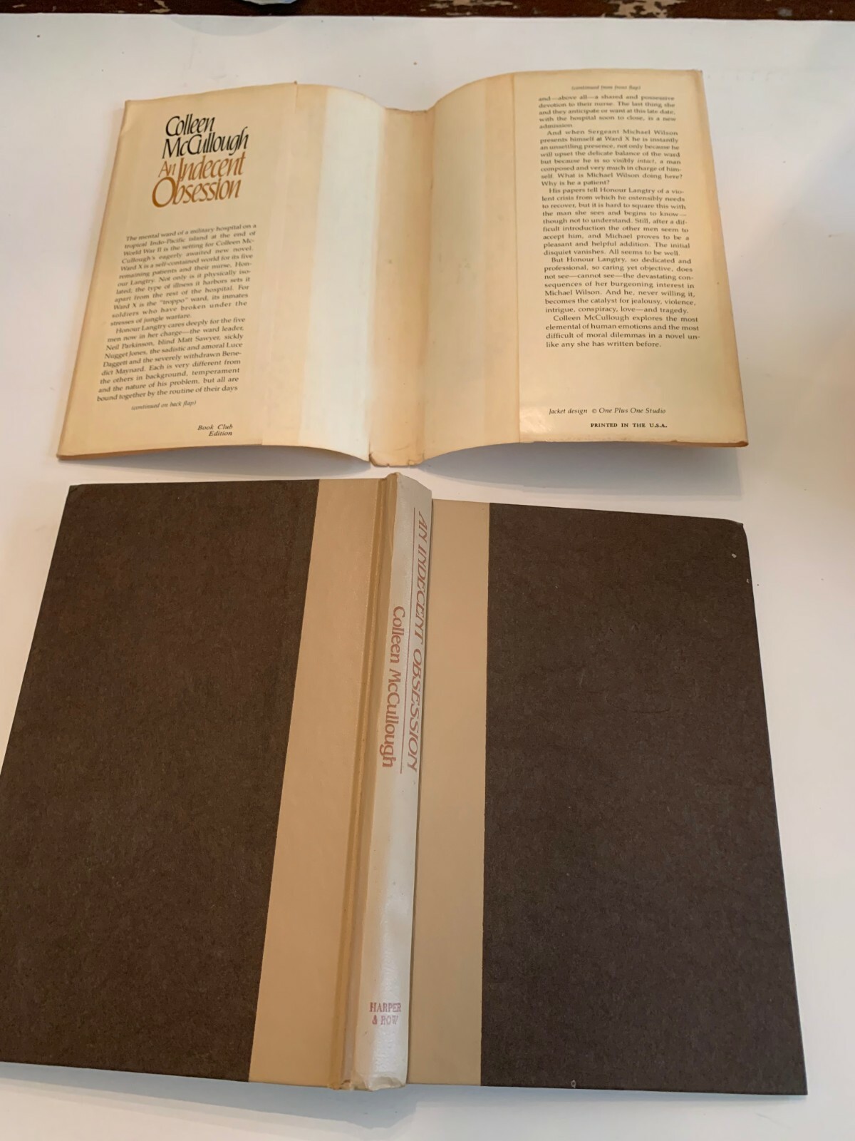 1981 An Indecent Obsession by Colleen McCullough Hardcover With Dust Jacket