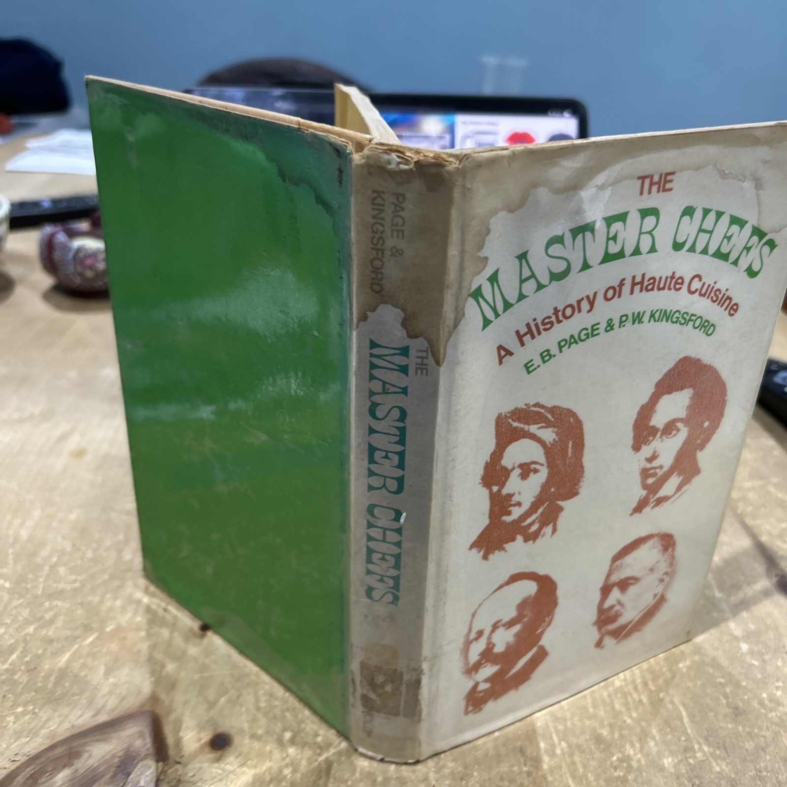 The Master Chefs Edward Page & P. Kingsford HC DJ water stained cover exlib