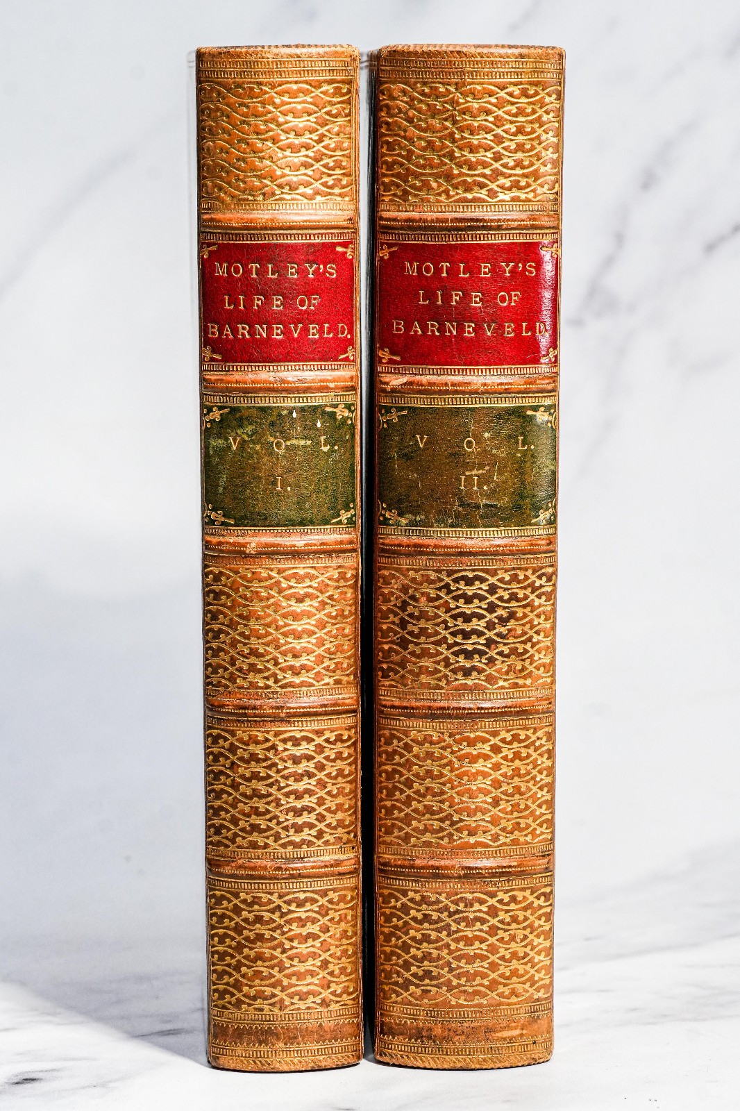 Life and Death John Barneveld Holland John Motely Full Leather Antique Books
