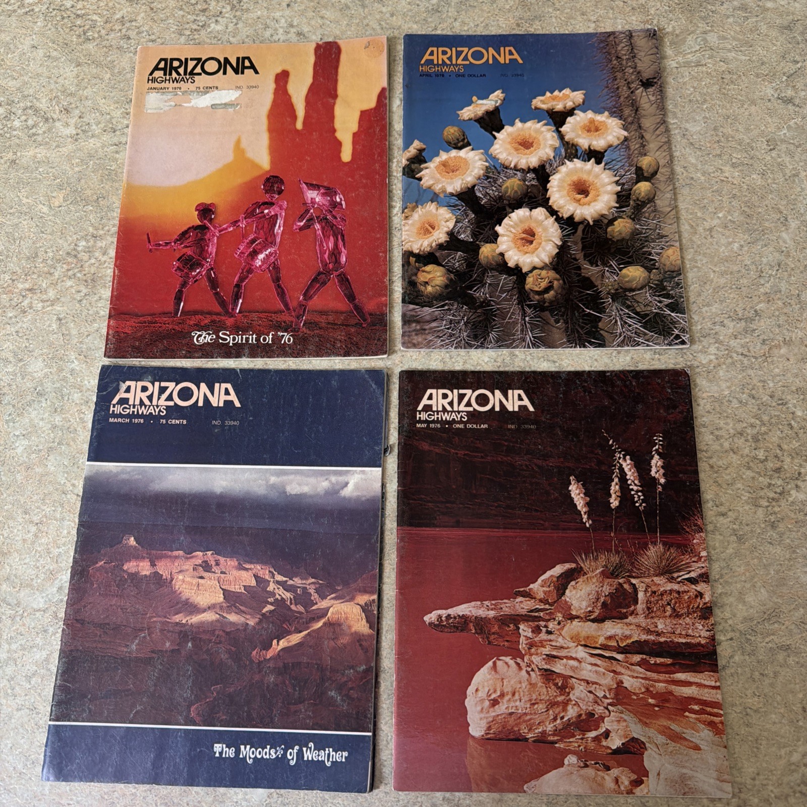 Vintage Arizona Highways Magazines – Lot of 45 – Assorted Issues from 1964-1980