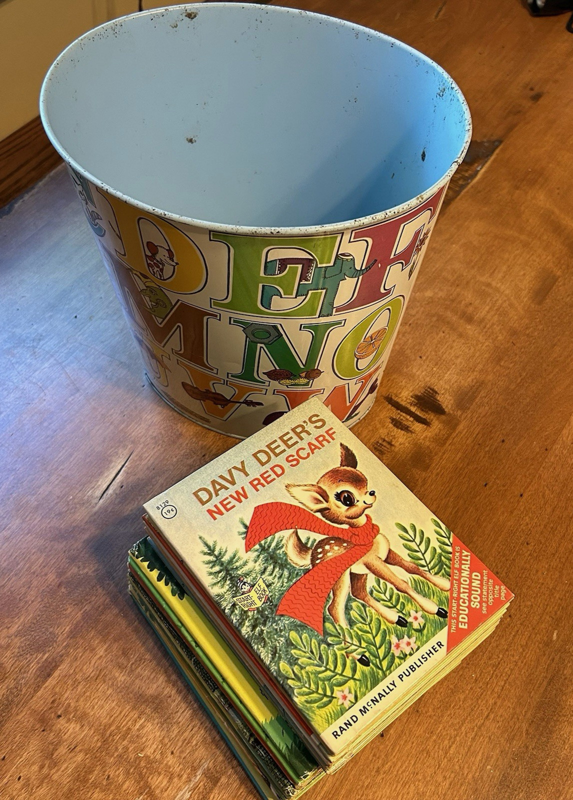 20 Whitman Tell-a-Tale and Rand McNally Junior Elf Books & Cheinco Tin Alphabet