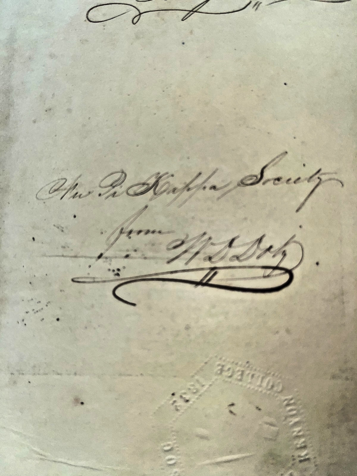Christians Manual 1857 1st Ed Hobart from Kenyon Collage DETAILS IN DESCRIPTION