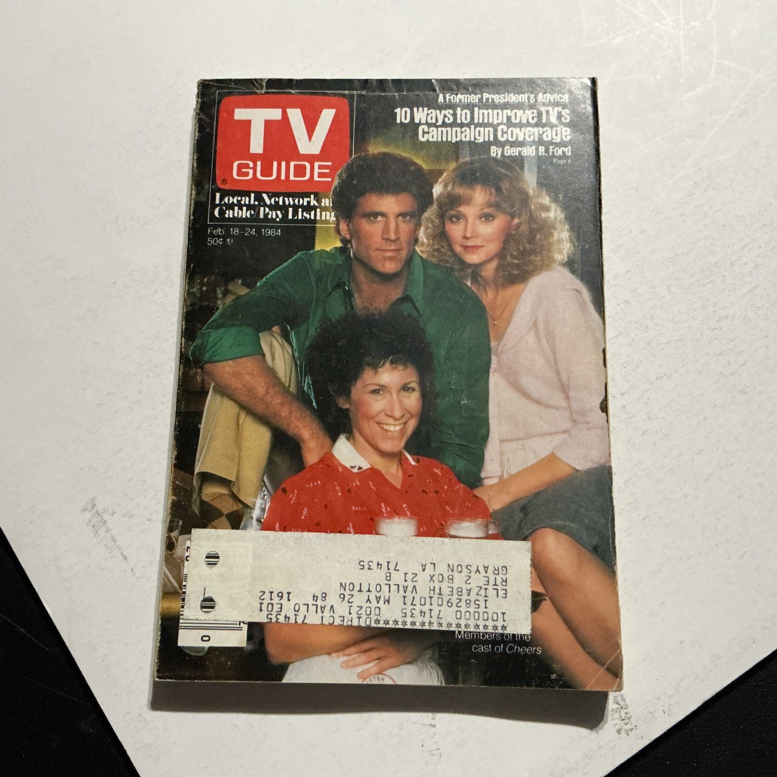 TV GUIDE FEB. 1984 – D. Cannon, Christopher Reeve, Timothy Hutton, Rhea Perlman