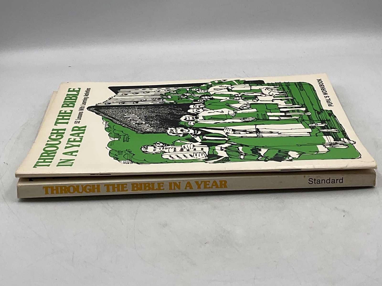 THROUGH THE BIBLE IN A YEAR Standard Publishing Paperback Illustrated (set of 2)