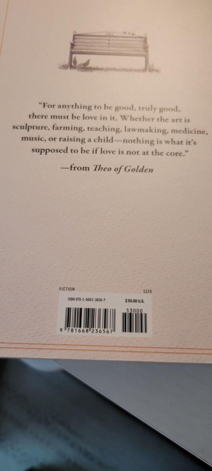 SIGNED Theo of Golden by Allen Levi Hardcover Atria Edition / Sixth Printing