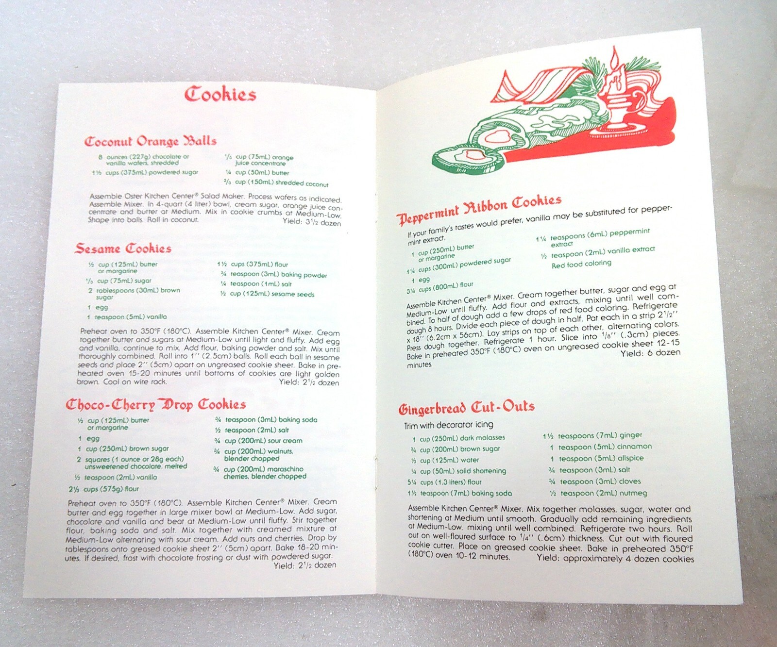 Oster Creative Holiday Entertaining 1970s Sunbeam appliances cookbook booklet