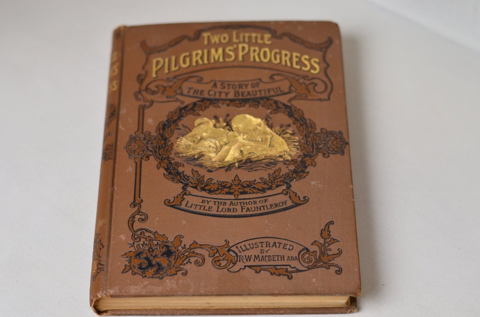 Antique Victorian Binding Two Little Pilgrim’s Progress Frances Hodgson Burnett