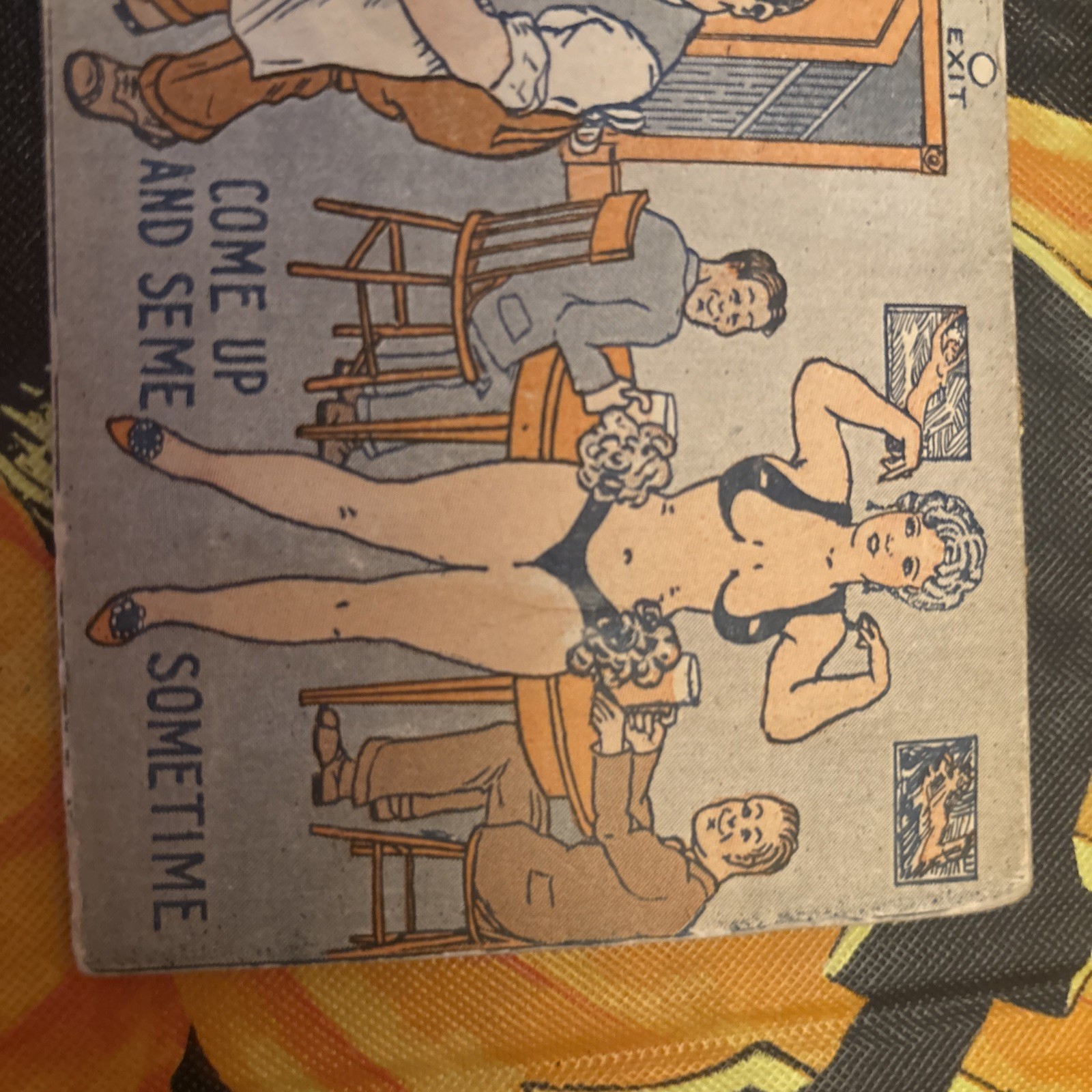 Scatology, Novelty Movable Card / COME UP AND SEME SOMETIME Movable Sand Card
