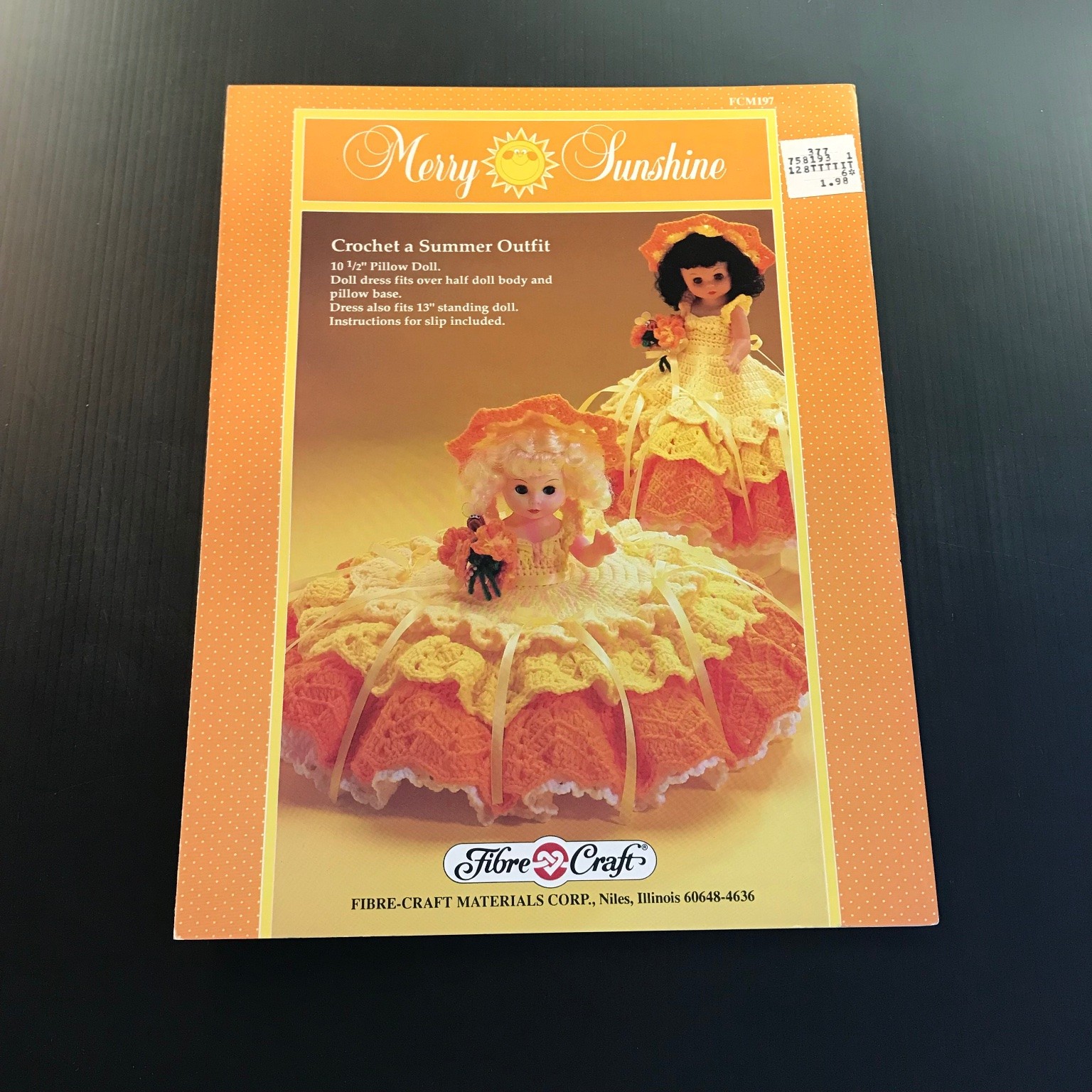 Merry Sunshine Crochet a Summer Outfit Doll Pillow Dress FCM197 Pattern Book
