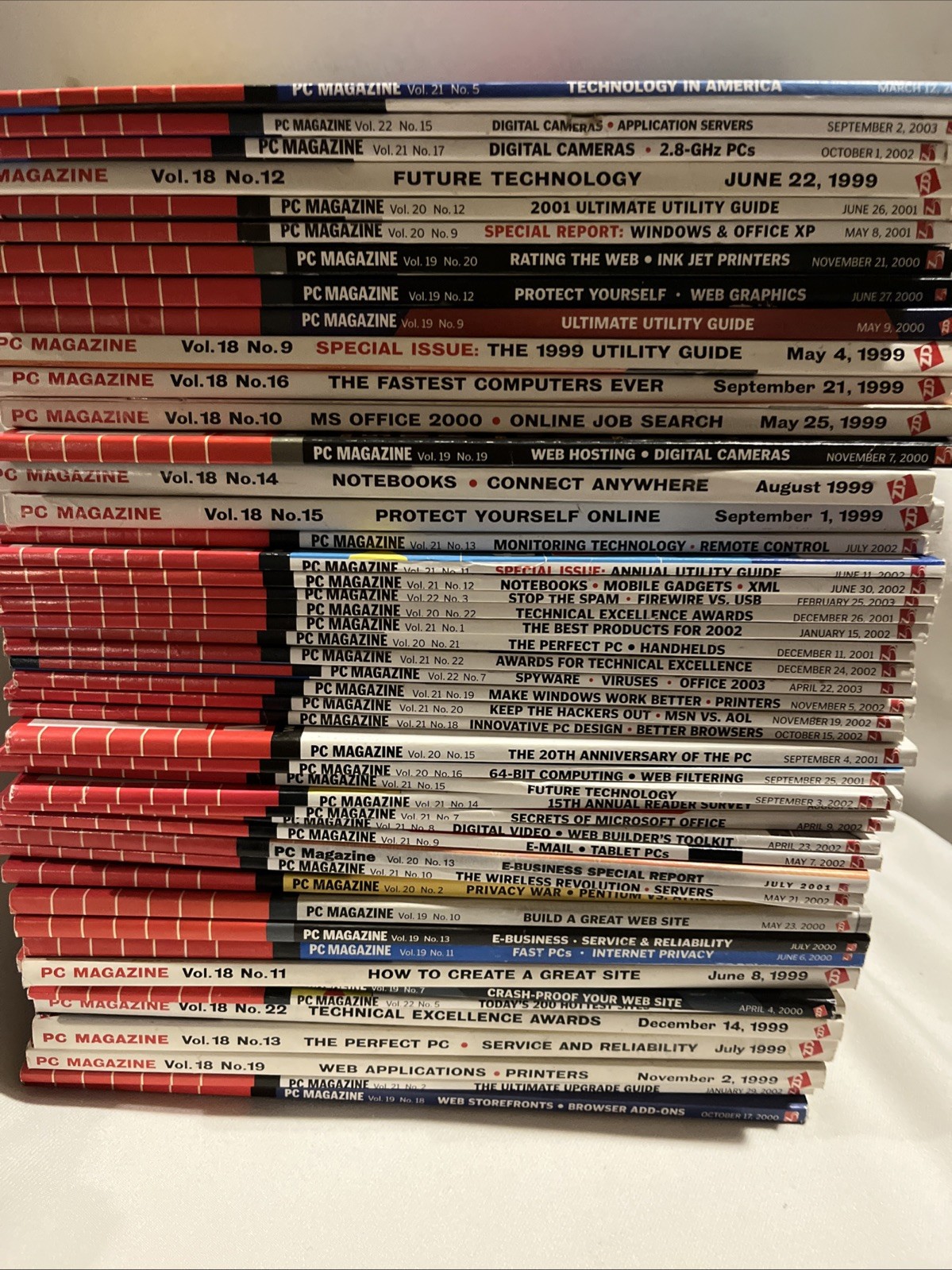 PC Magazine Lot of 48 Computer Magazine Multi Years 1999-2001