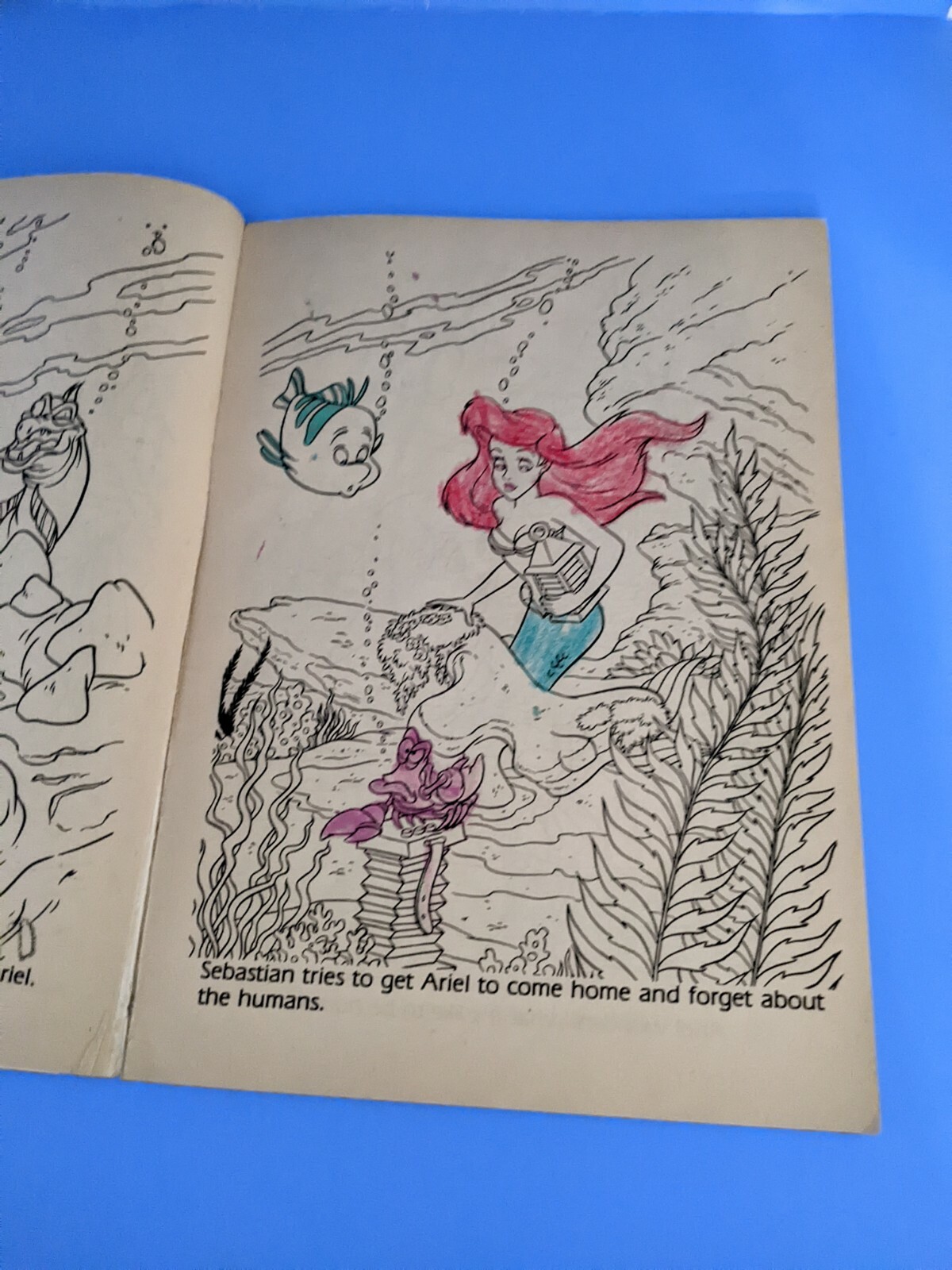 Disneys The Little Mermaid: A Big Coloring Book 1989 Paperback 1138-23