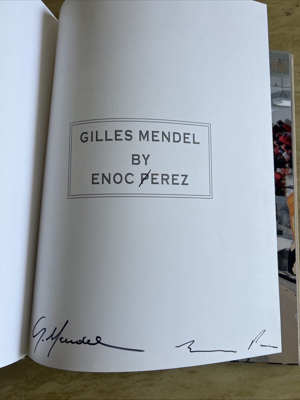 Rare Autographed Book: Gilles Mendel By Enoc Perez