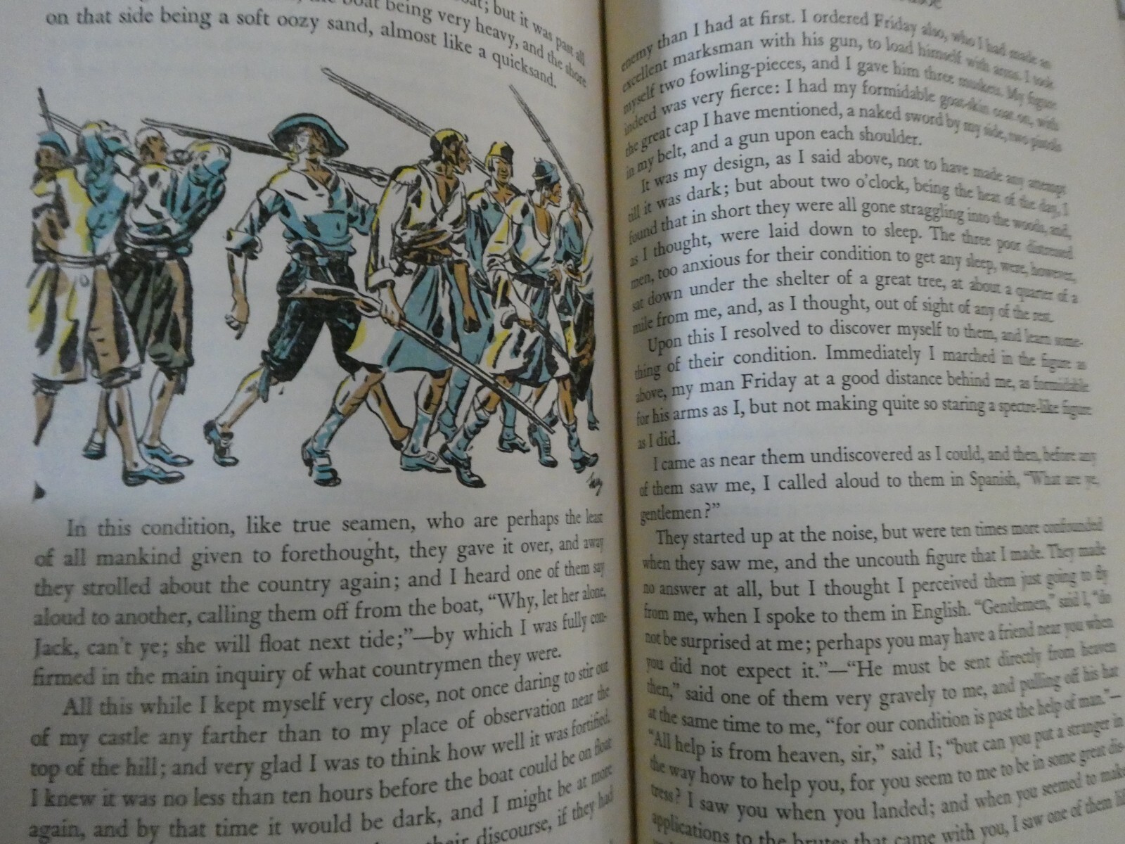 Pub 1939 Robinson Crusoe Heritage Edition Illustrated 299 Pages Daniel Defoe