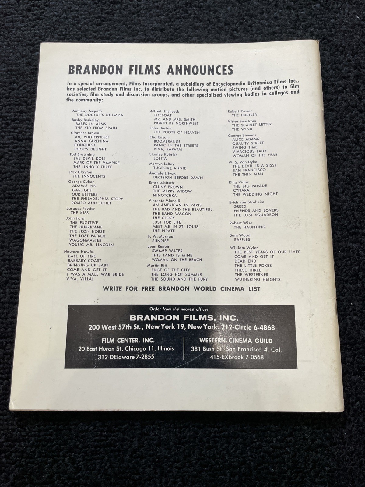 RARE Vintage 1965-1966 Lot Of 4 Film Quarterly Journals UC Press – V10