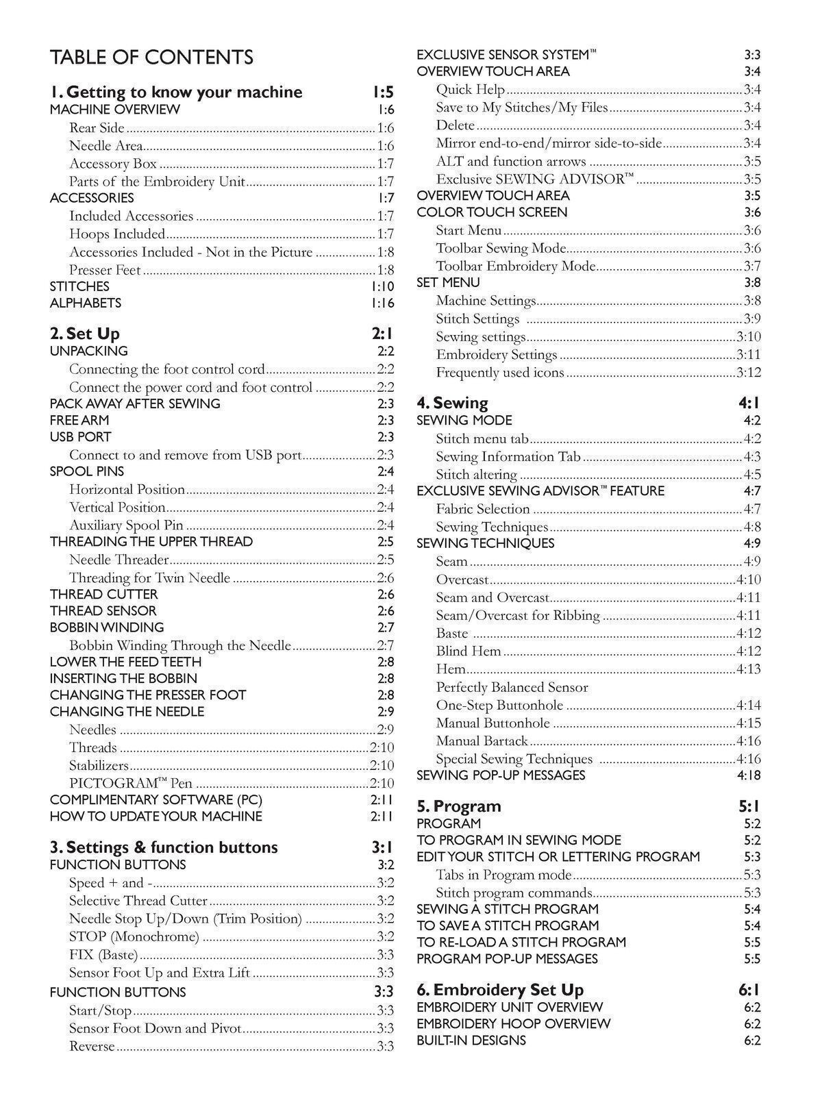 HUSQVARNA DESIGNER TOPAZ 50 User Manual Operation Guide – TOUGH COIL BINDING