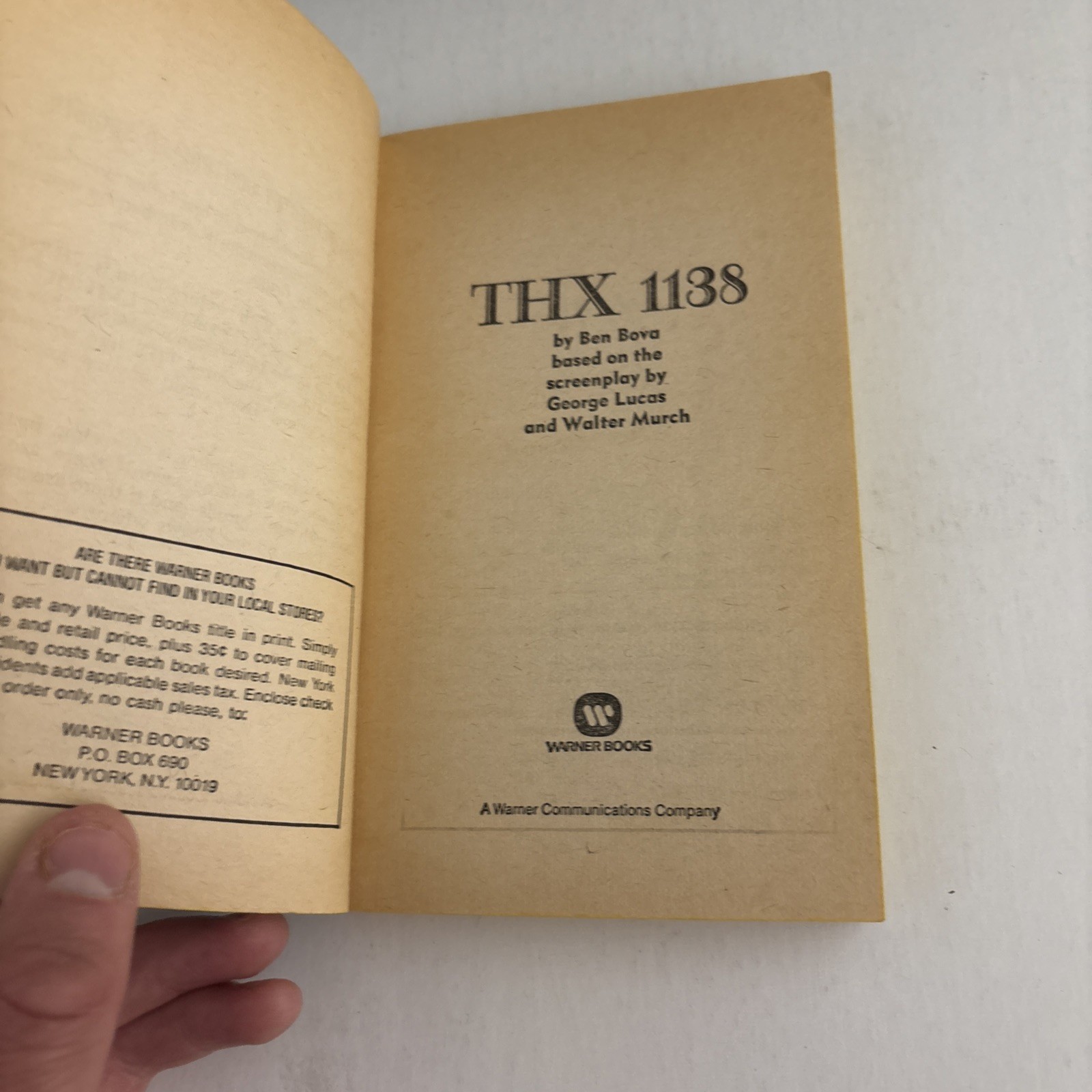THX 1138 By Ben Bova 1978 PB Paperback Sci-Fi