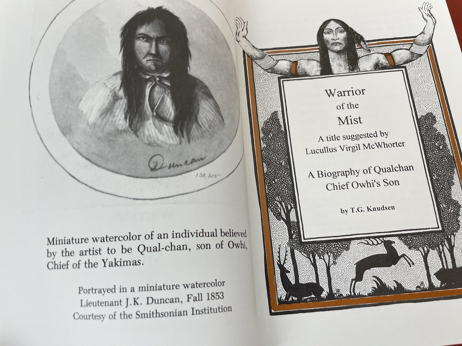 Warrior of the Mist by T.G. Knudsen PB Ye Galleon Qualchan Owhi Spokane Rare OOP