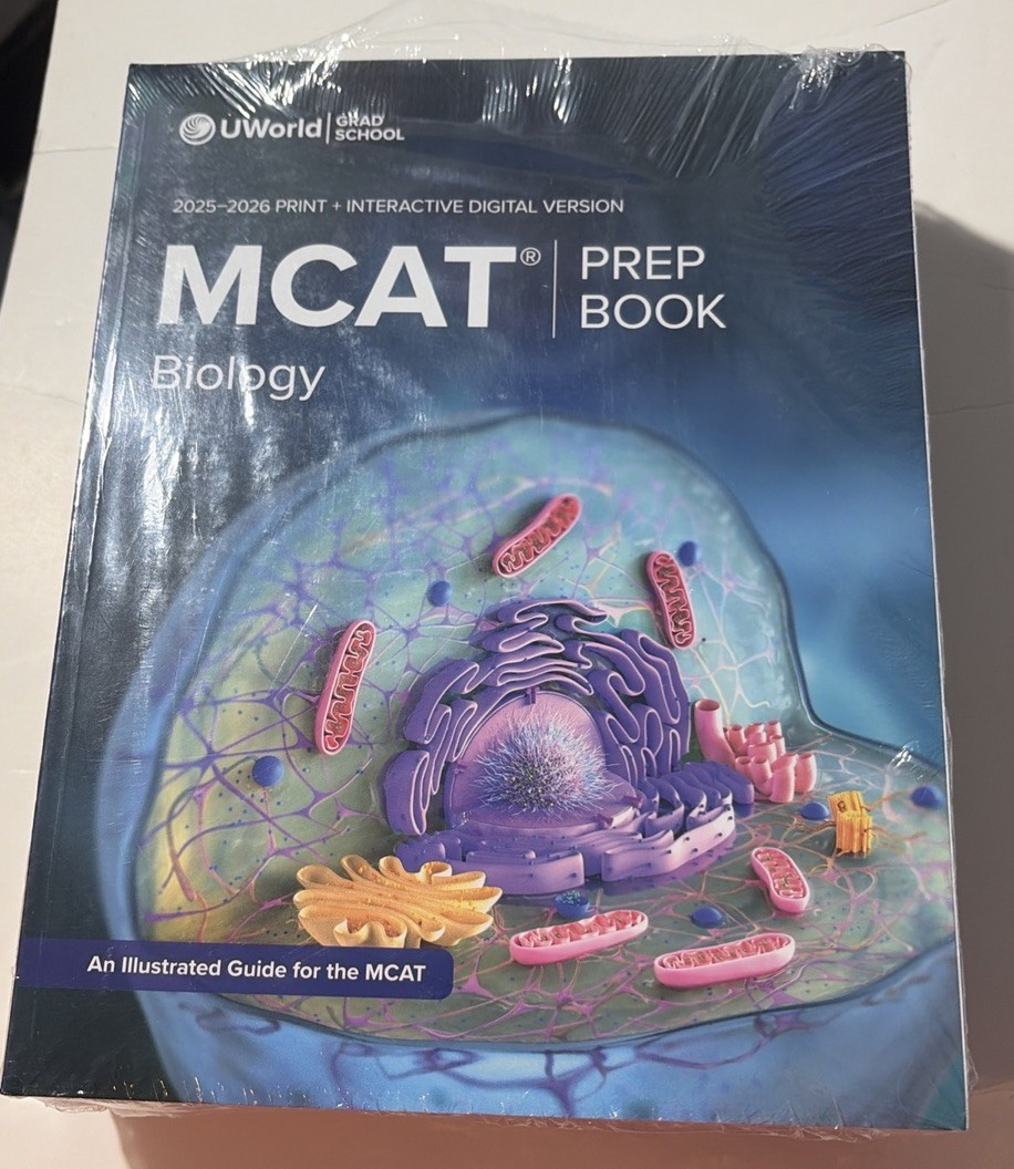 New UWorld MCAT Prep 2025–2026 Edition – Set of 4 Books Biology Cars Gen Chem