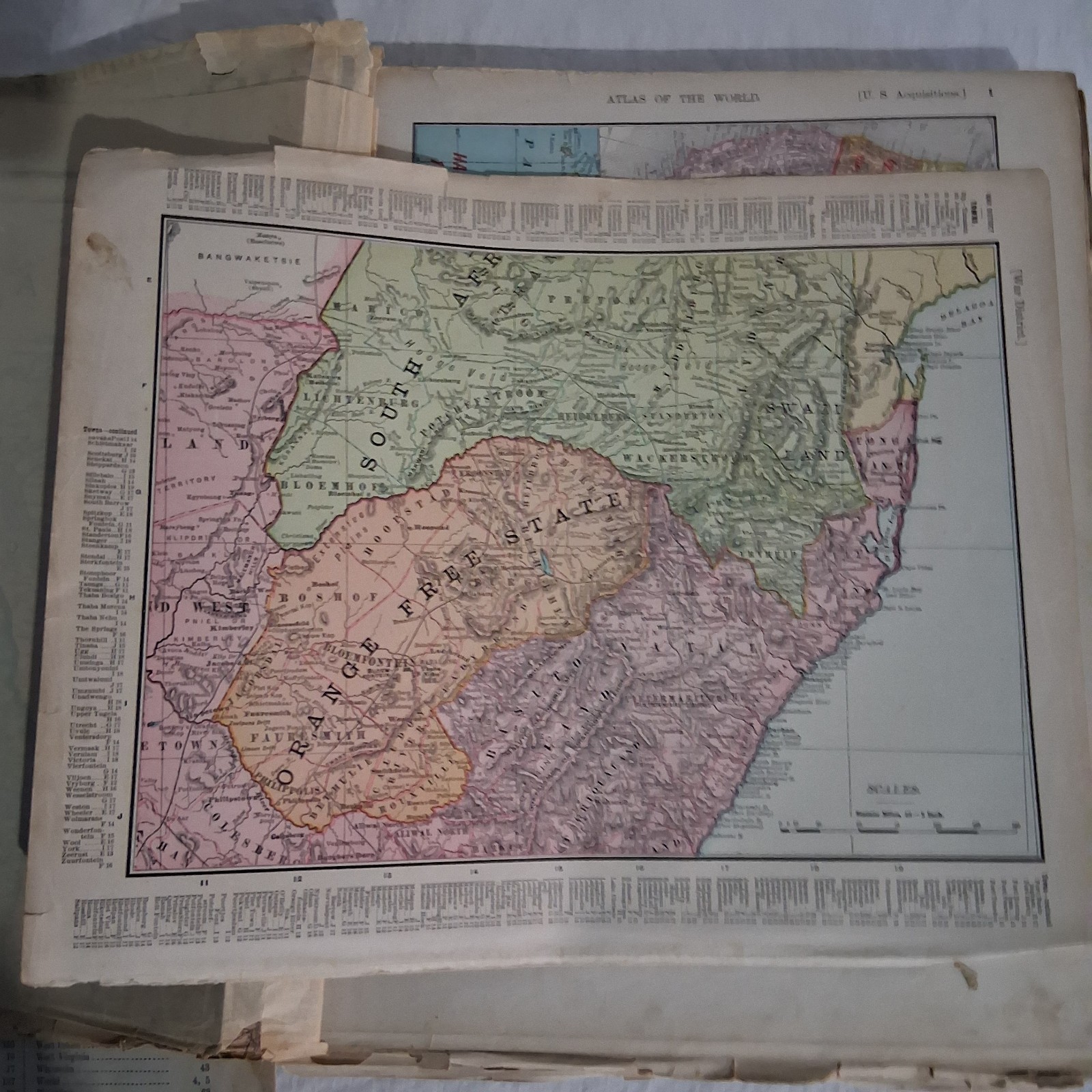 1900 Rand McNally & Co.’s Indexed Universal Atlas Of The World. 11.5″x14″