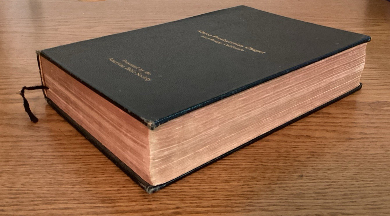 Holy Bible 1955 King James Version American Bible Society Vintage Book