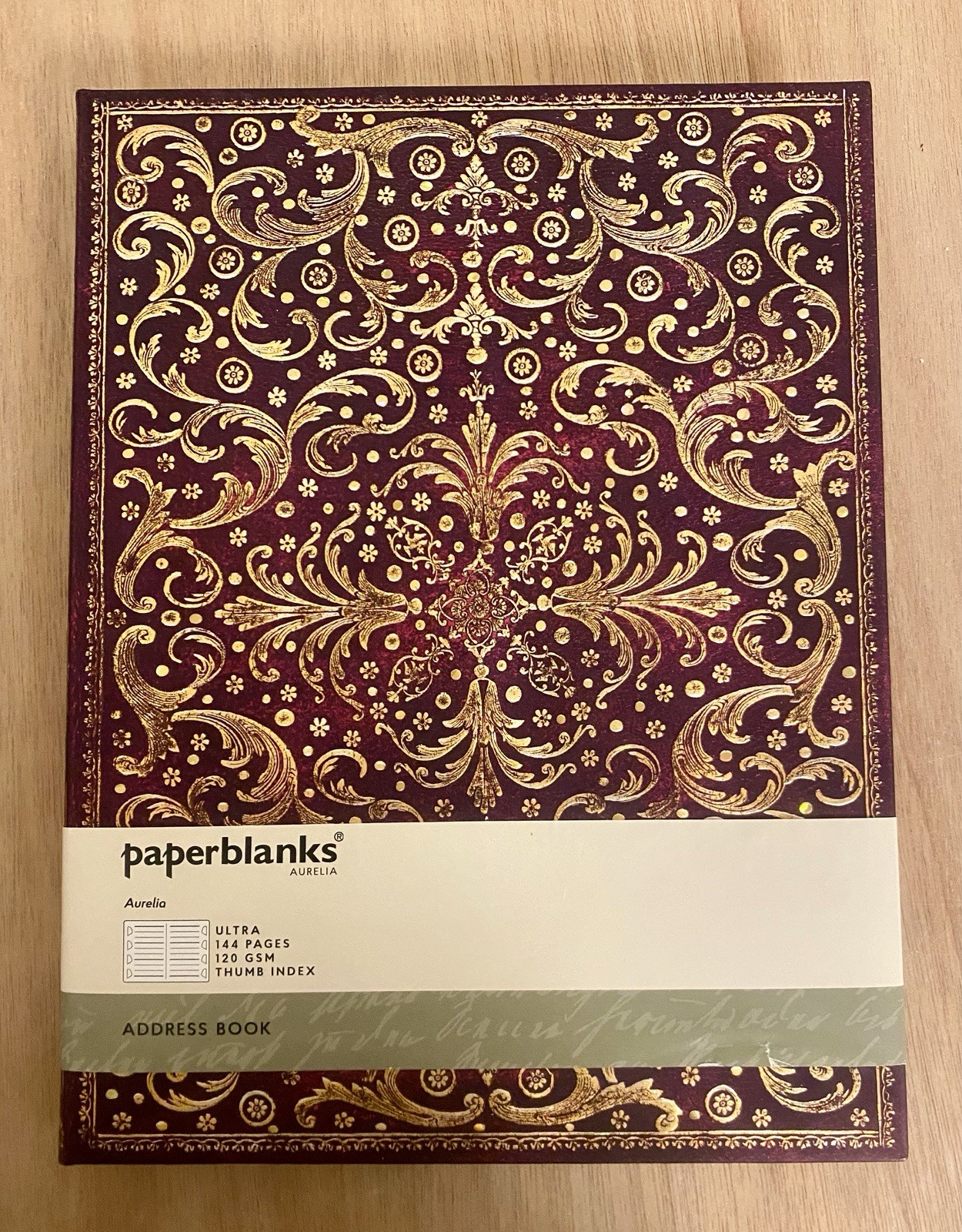 Aurelia Ultra Hardcover Address Book by Paperblanks 144 pages Thumb Index NEW