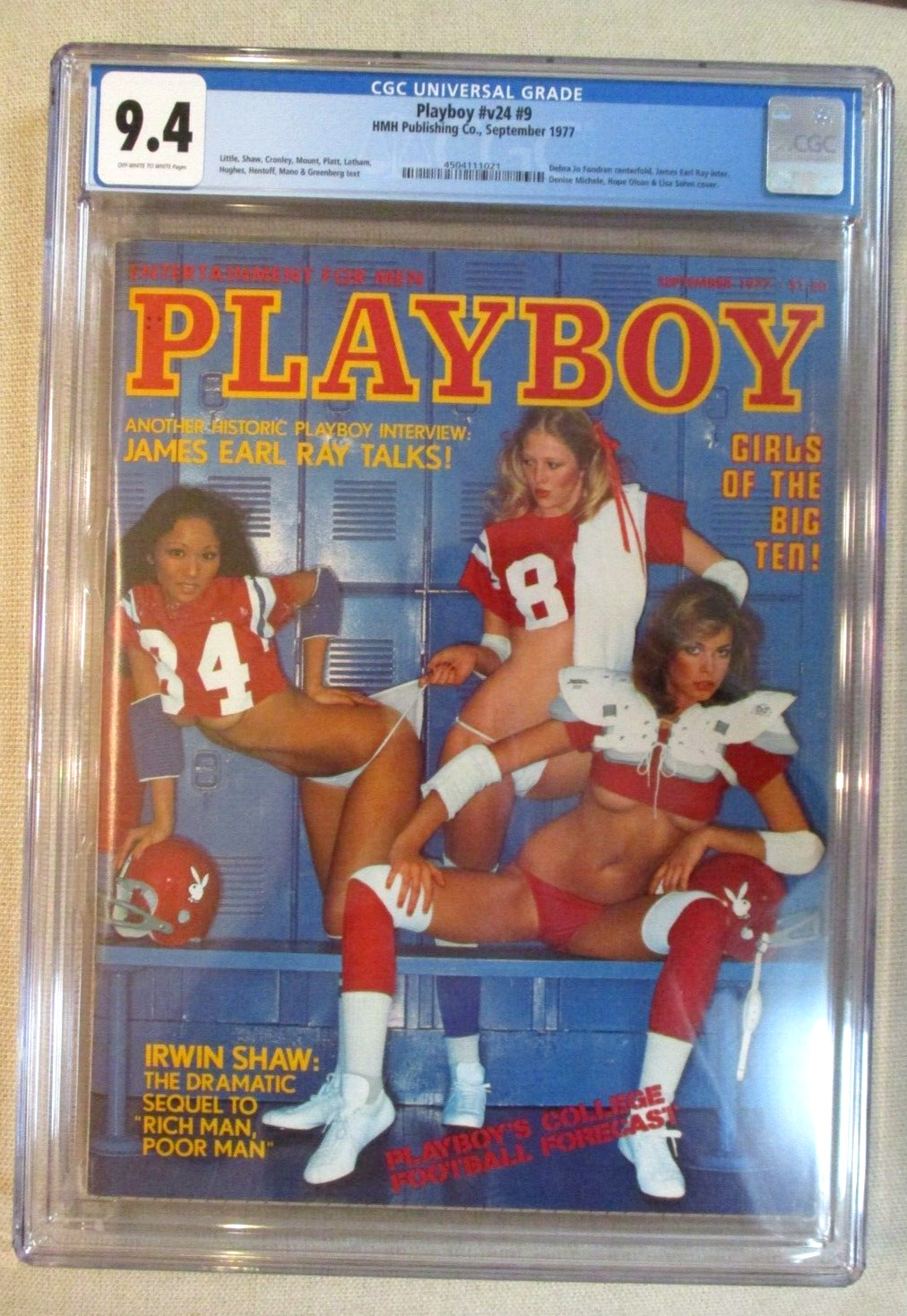 PLAYBOY MAGAZINE SEPTEMBER 1977 V24 #9 CGC 9.4 NM NEAR MINT GIRLS OF THE BIG TEN