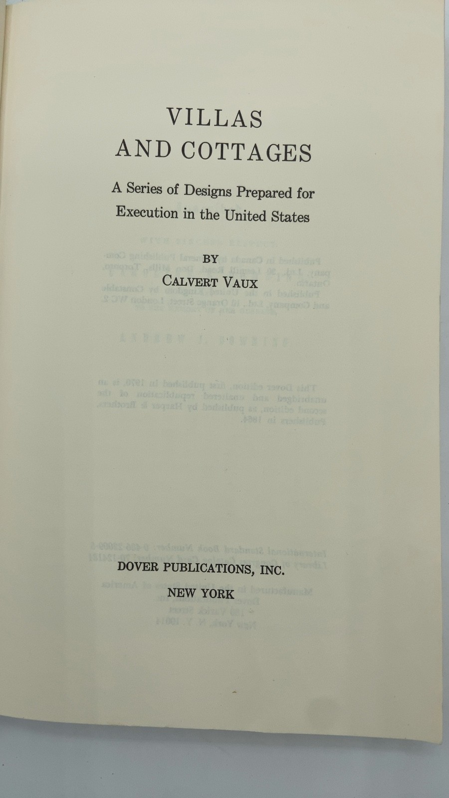 Villas and Cottages: A Series of Designs Prepared for Execution in the United…